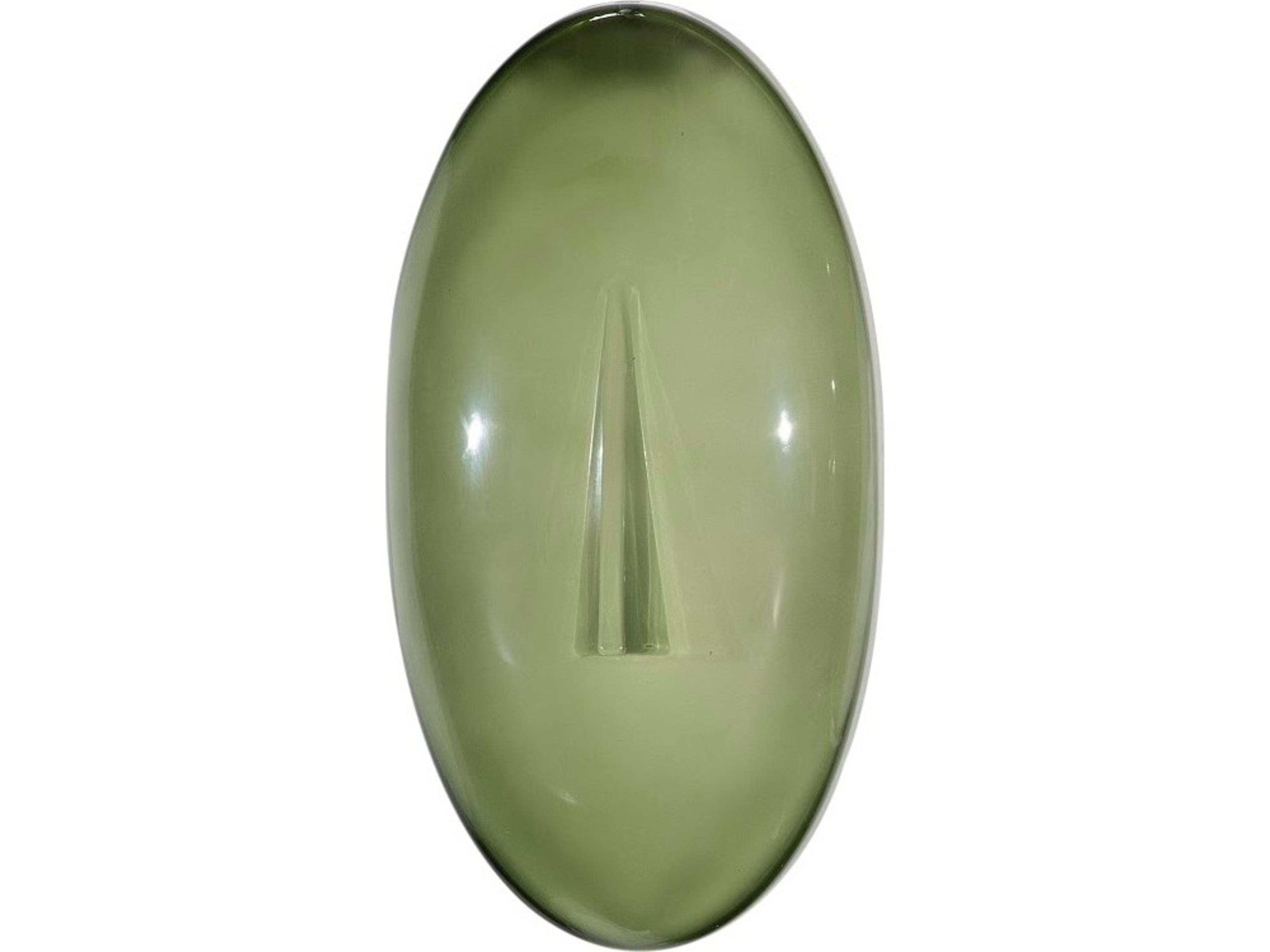 Cycladic Green Oval Glass Wall Art