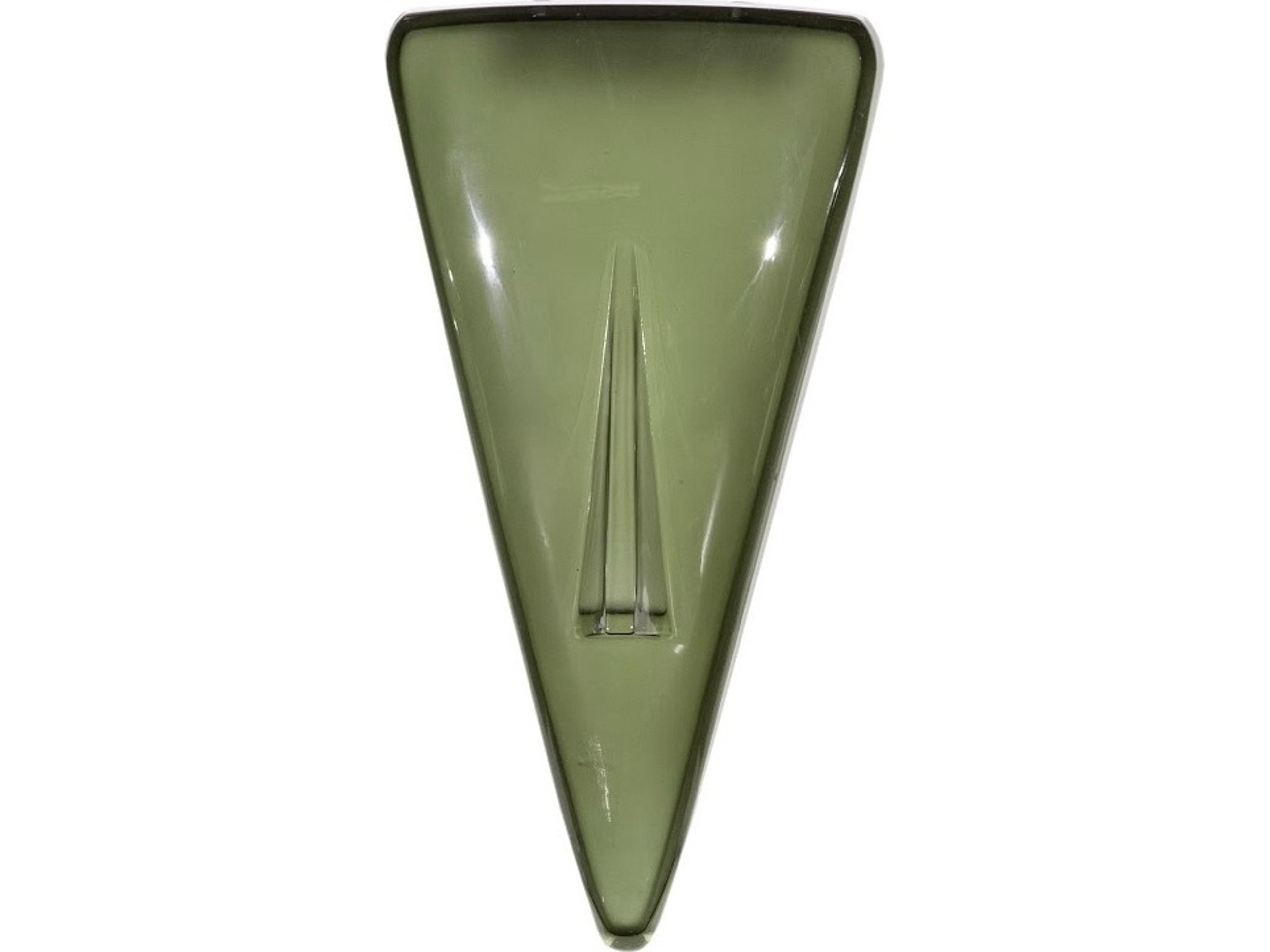 Cycladic Green Triangle Glass Wall Art