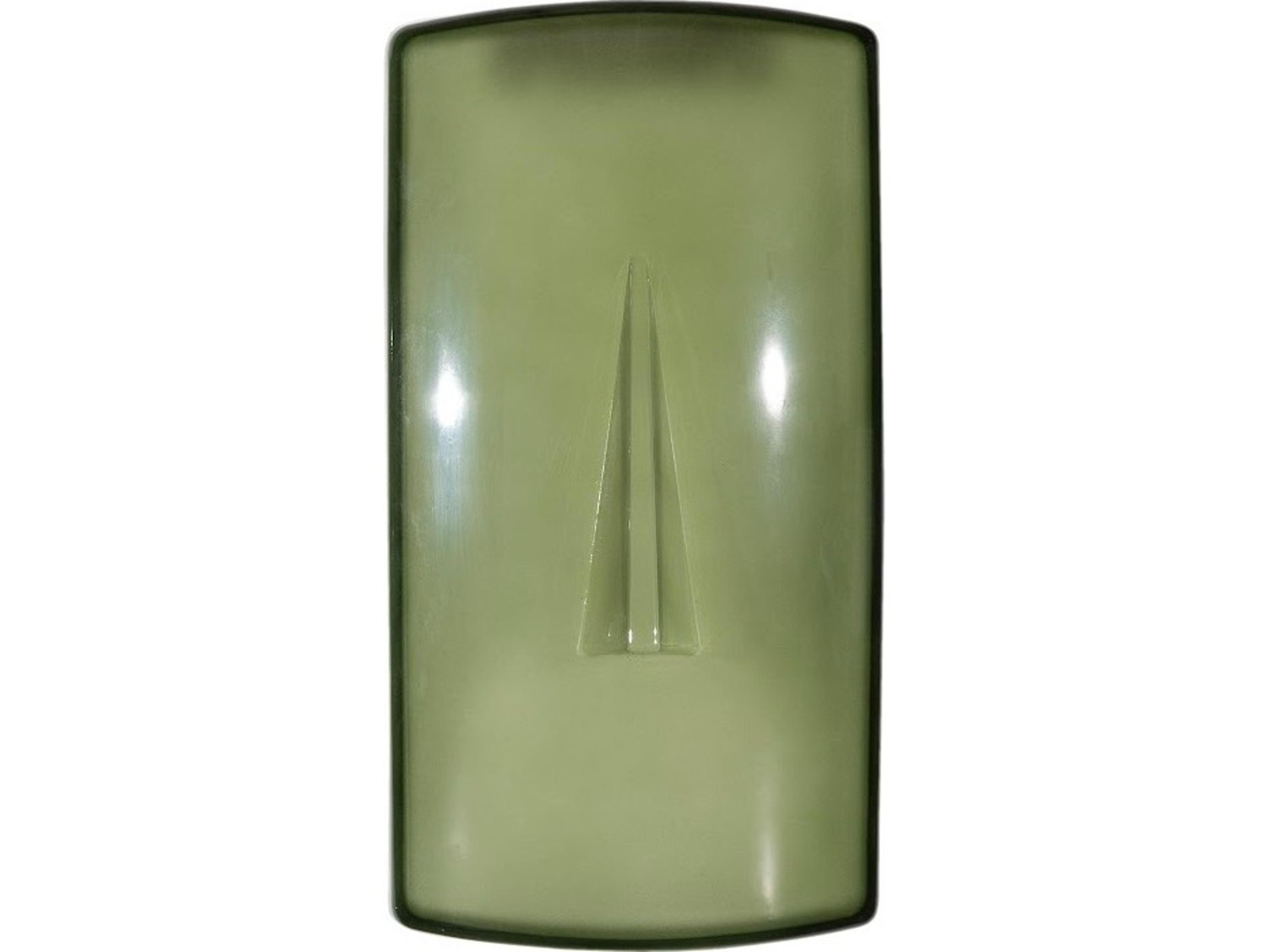 Cycladic Green Rectangle Glass Wall Art