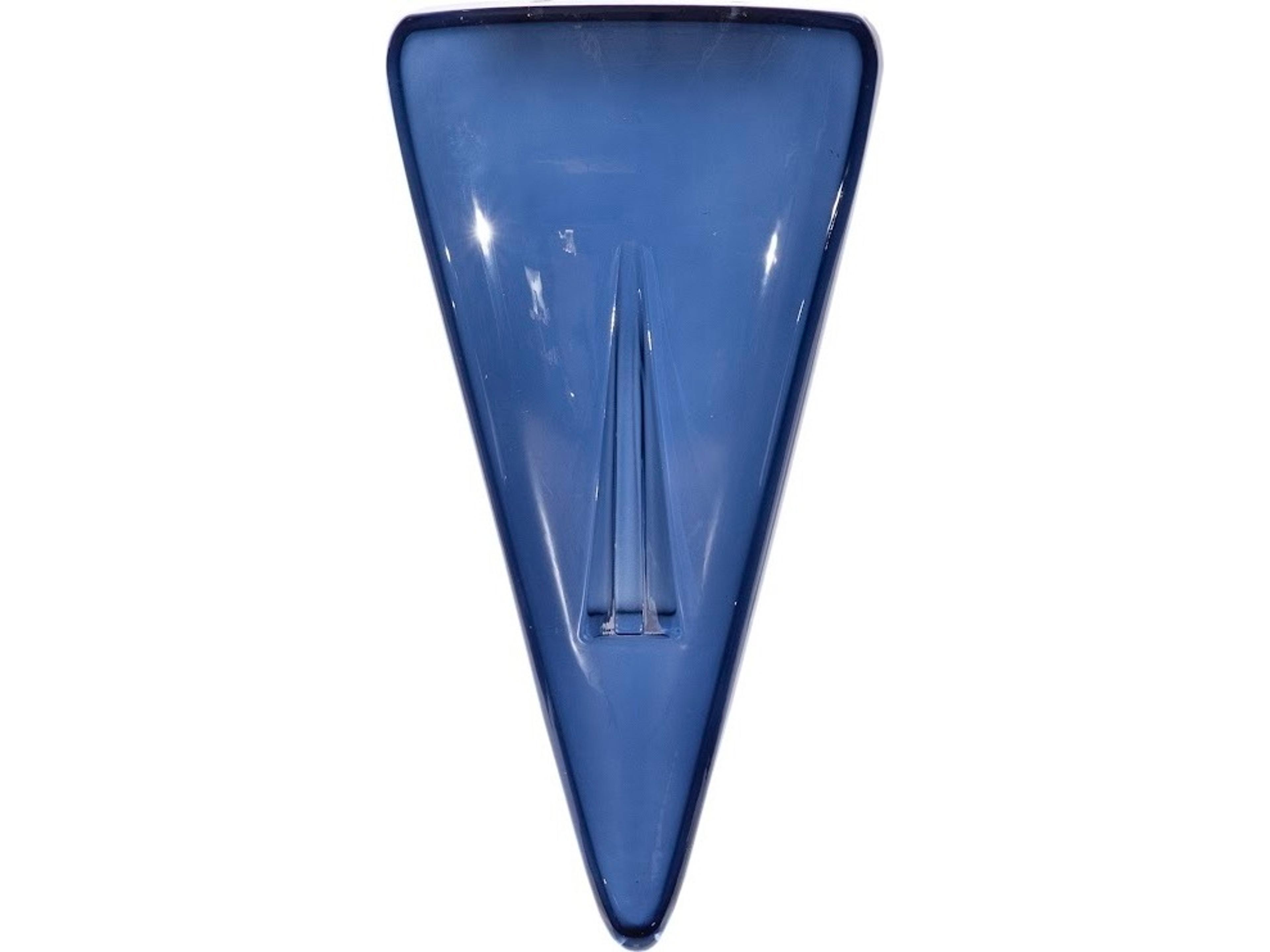 Cycladic Blue Triangle Glass Wall Art