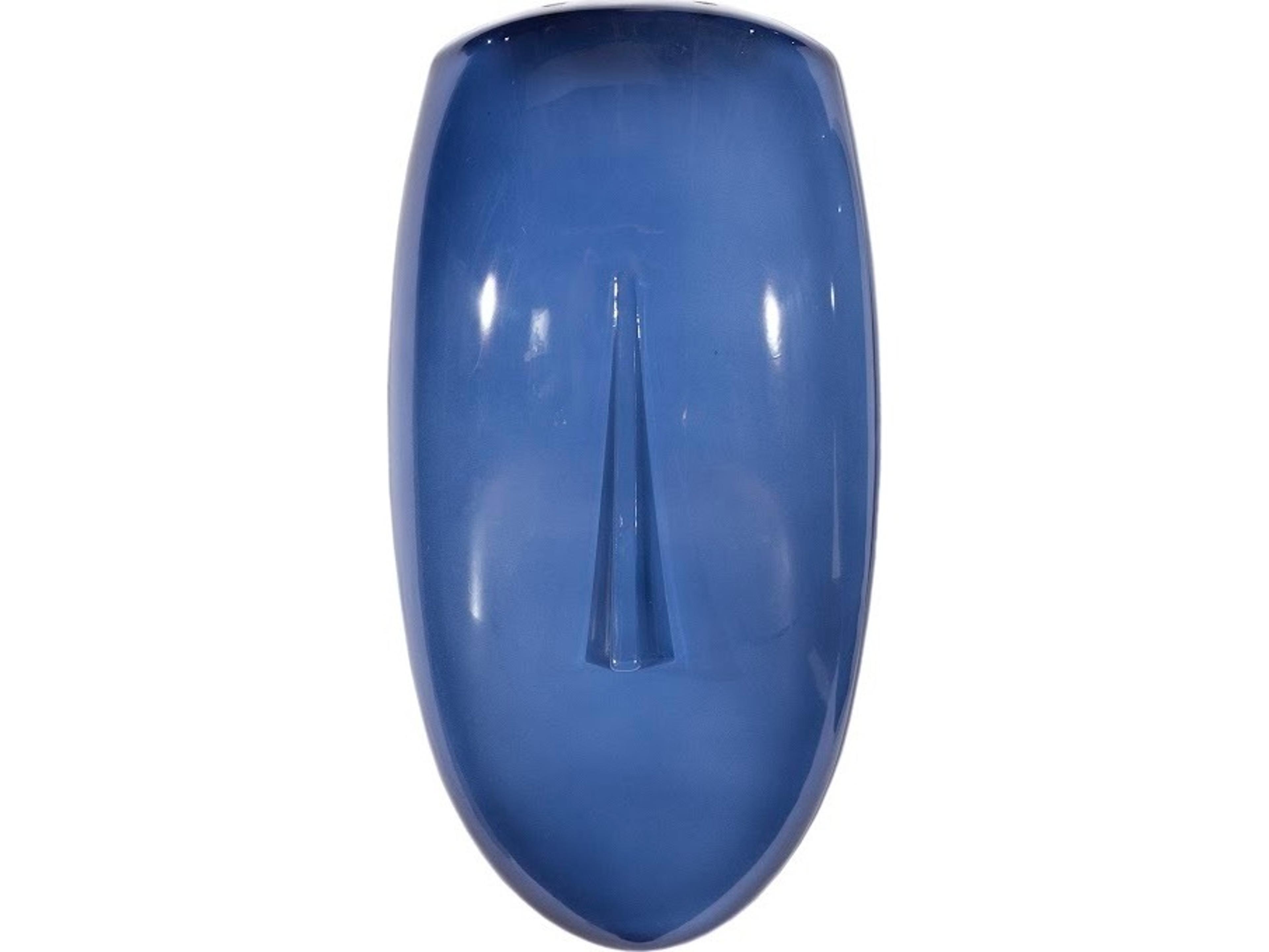 Cycladic Blue Concave Glass Wall Art