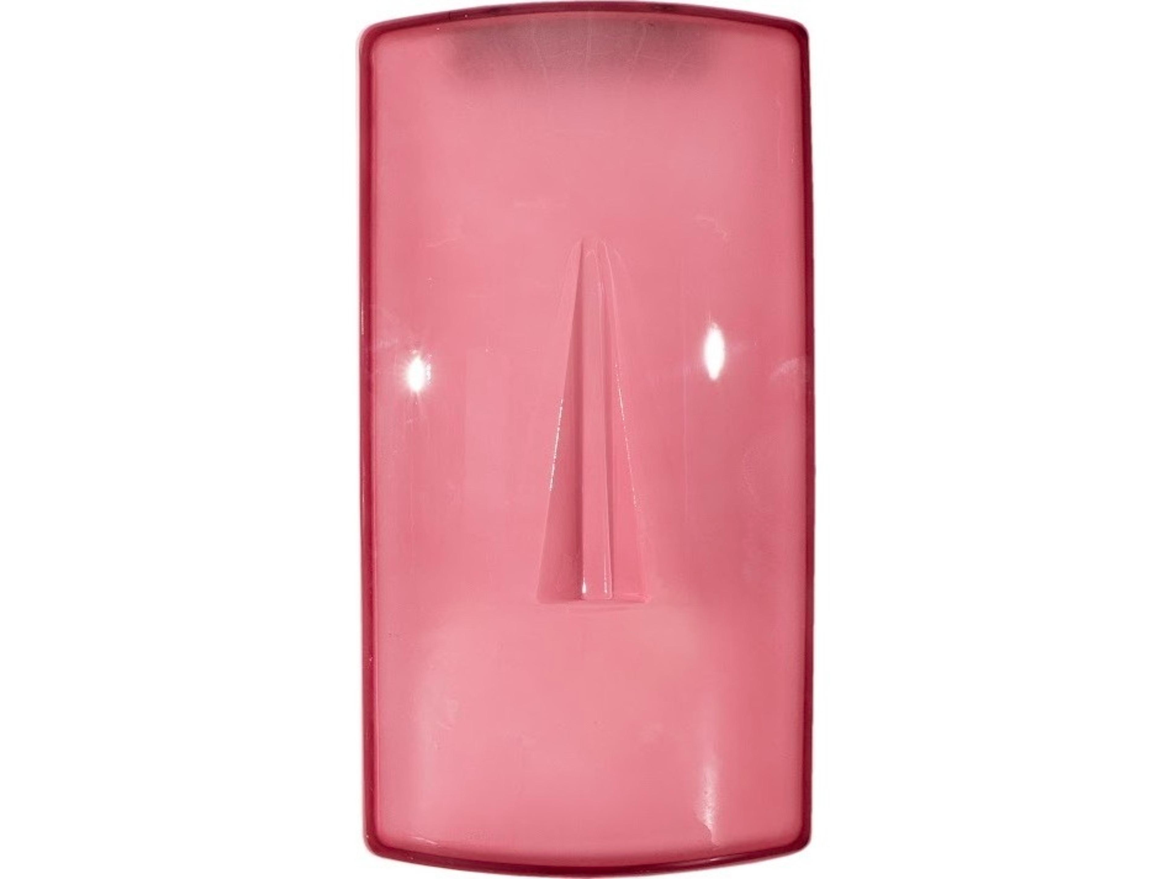 Cycladic Rectangle Glass Wall Art in Pink