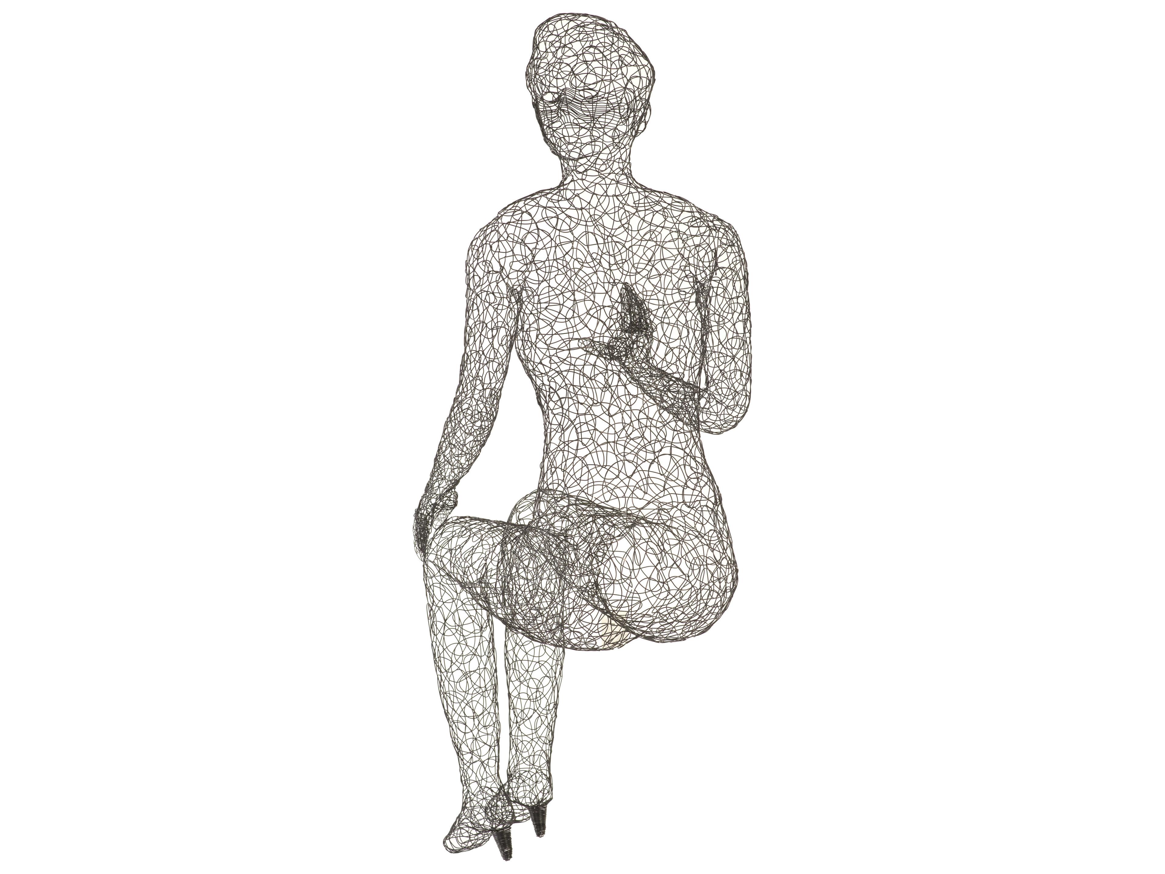 Phillips Collection Crazy Wire Black Sculpture