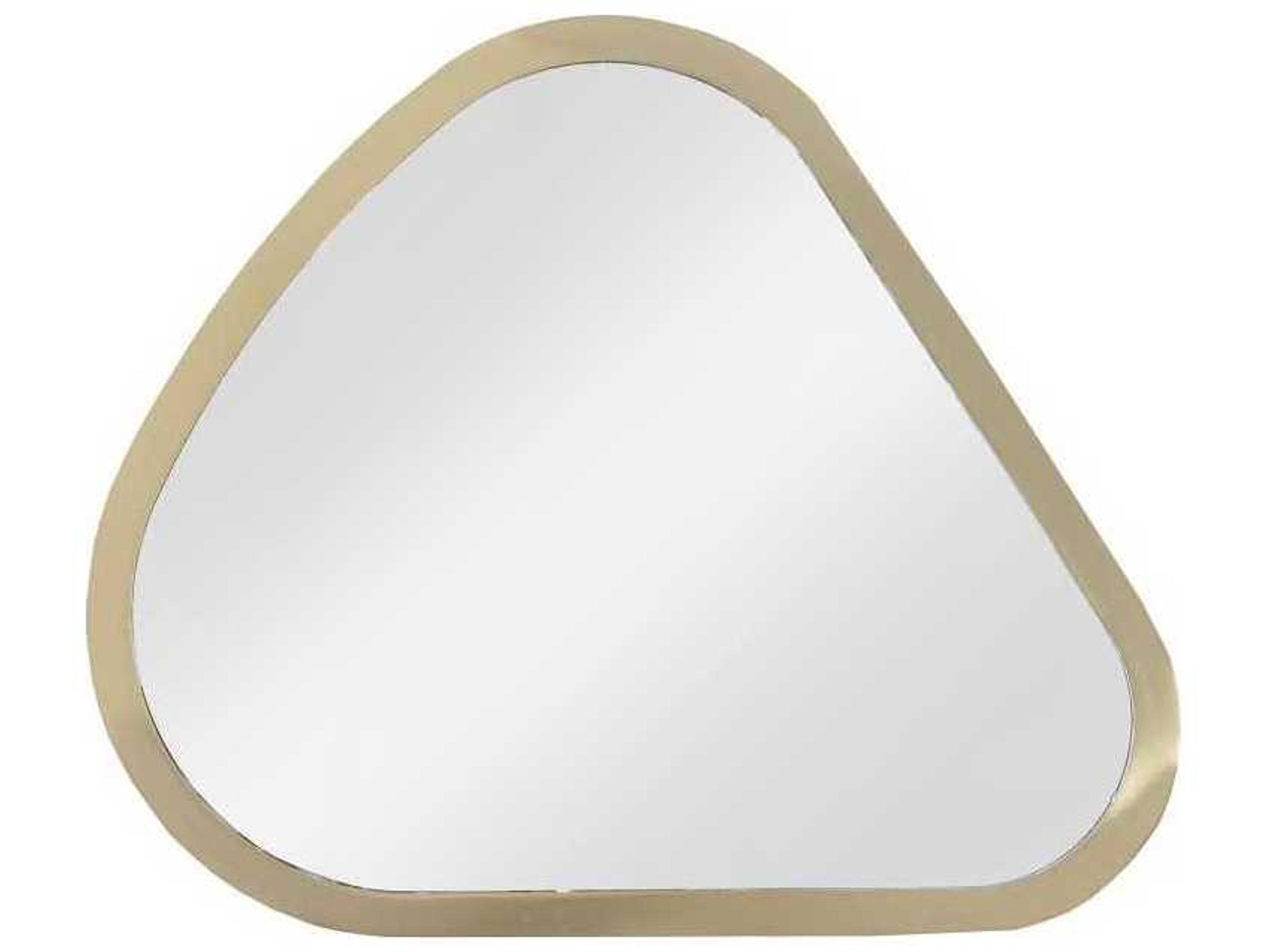 Phillips Collection Brushed Brass Pebble Mirrors Metal Wall Art Set of 4