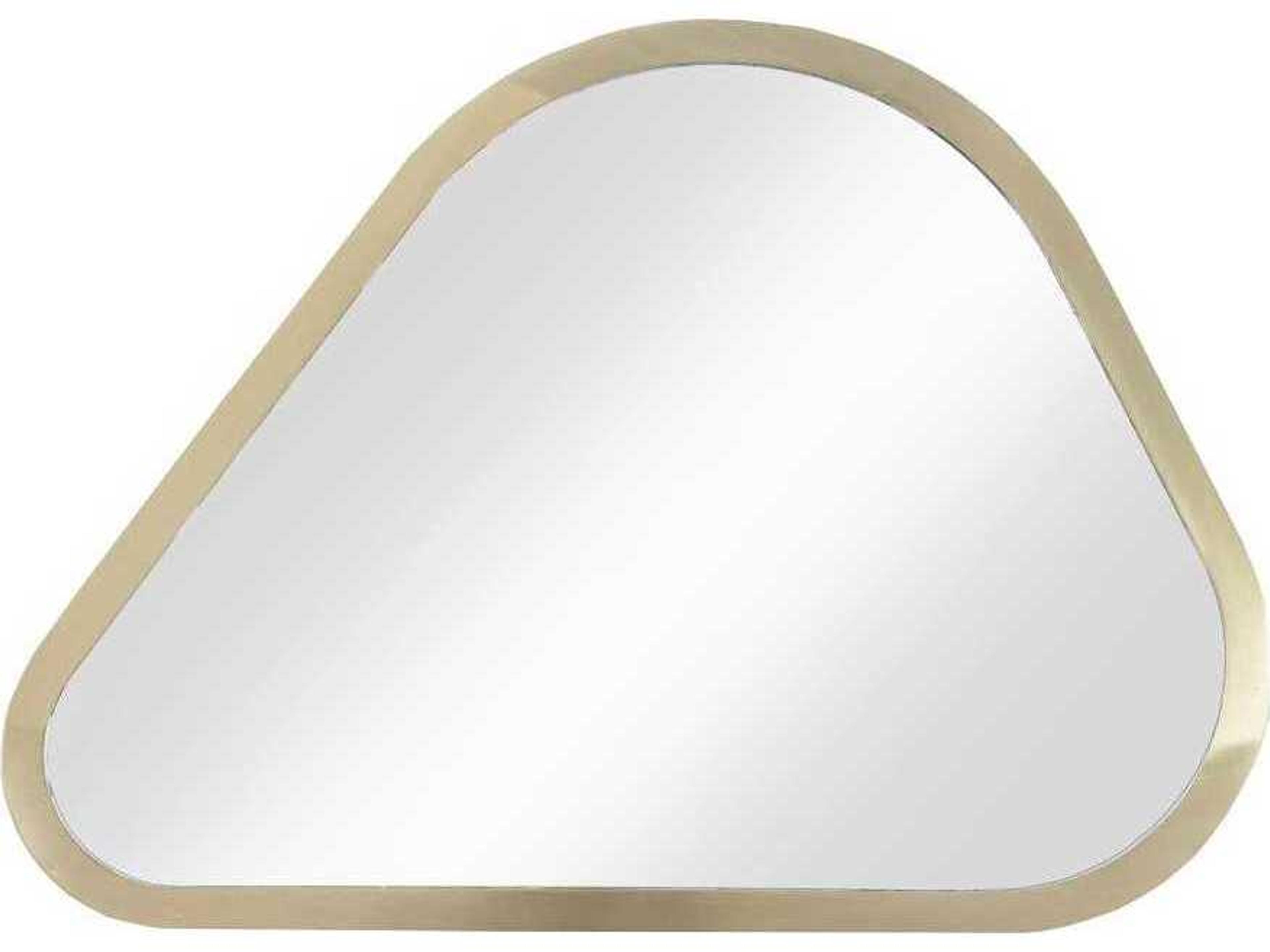 Phillips Collection Brushed Brass Pebble Mirrors Metal Wall Art Set of 4