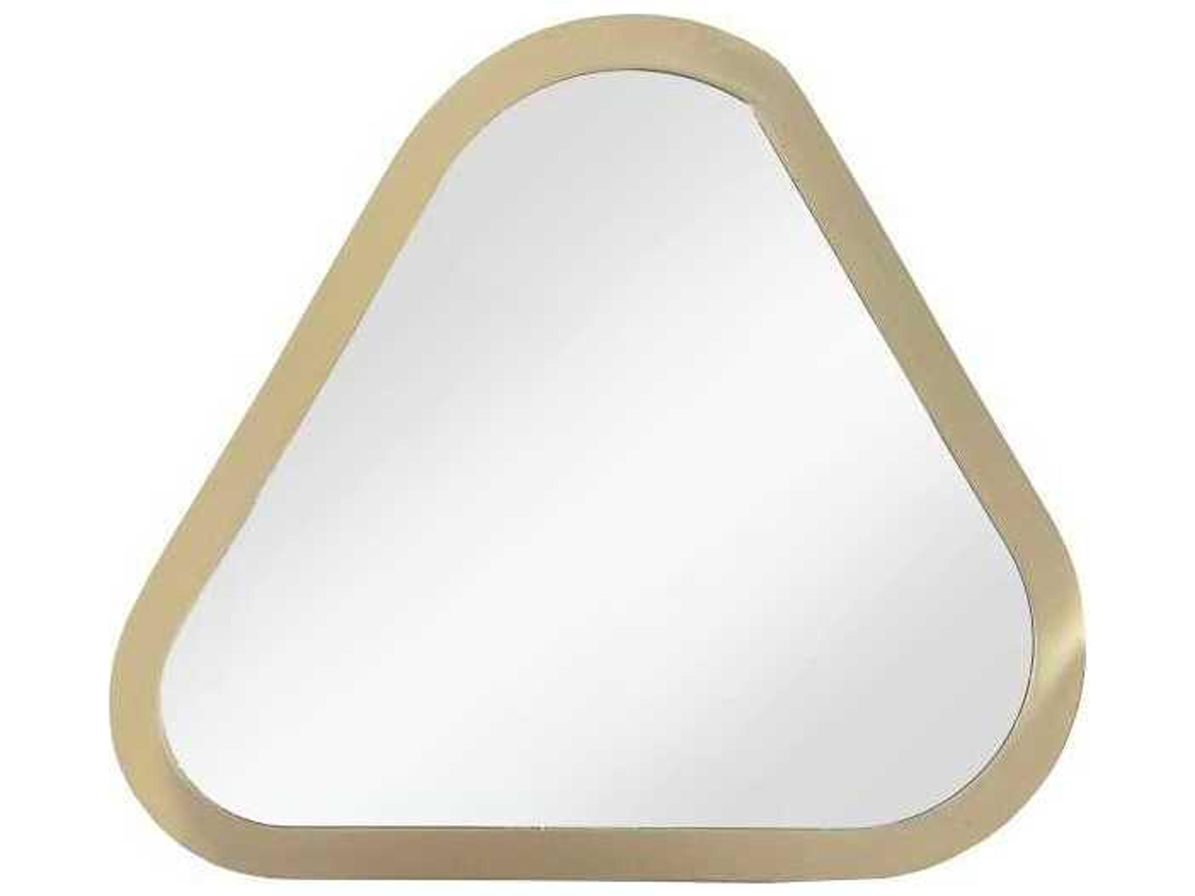 Phillips Collection Brushed Brass Pebble Mirrors Metal Wall Art Set of 4