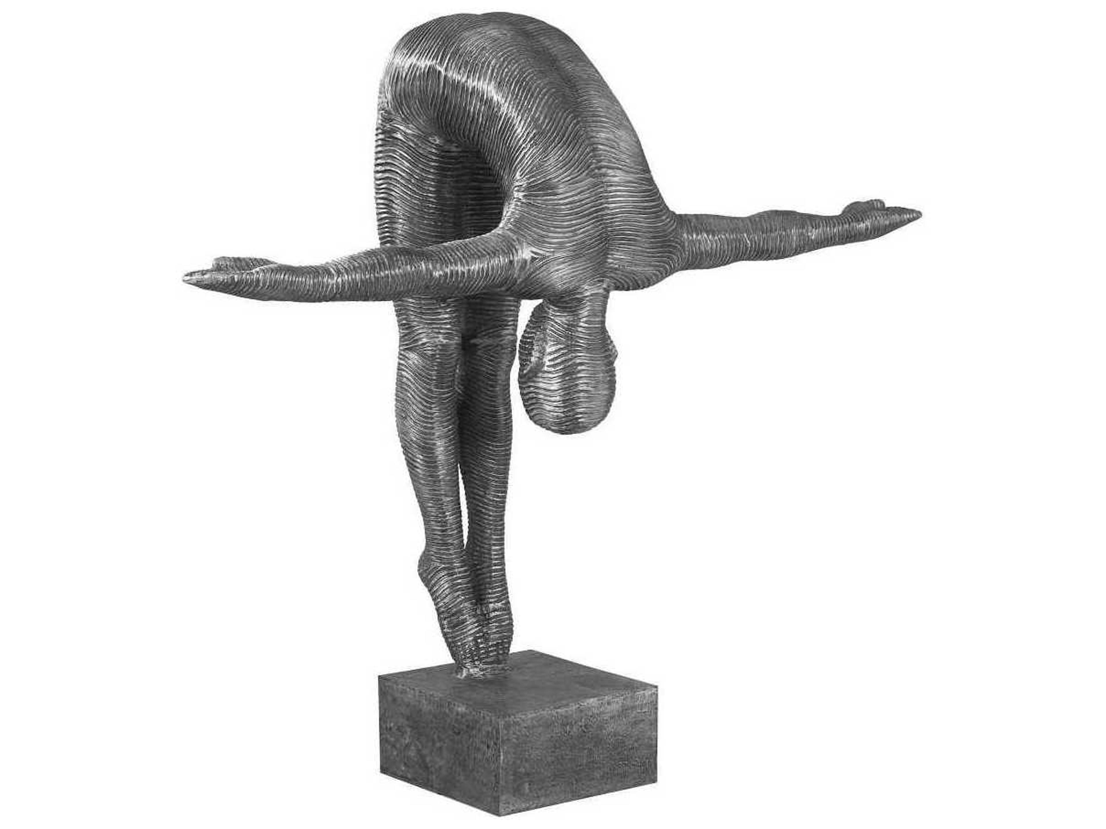 Diving Sculpture Aluminum Large Modern Organic