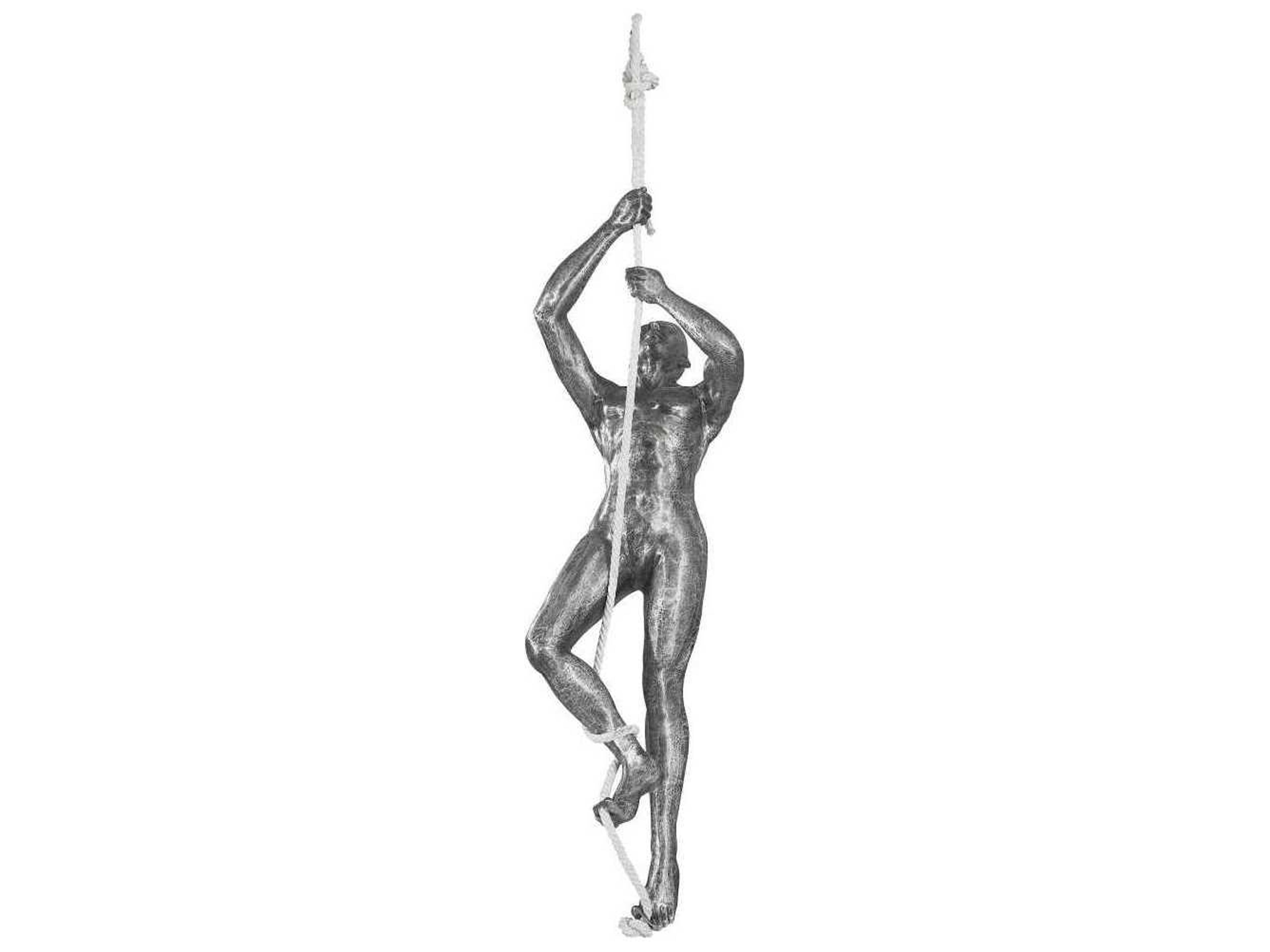 Climbing Figure Sculpture Aluminum Modern