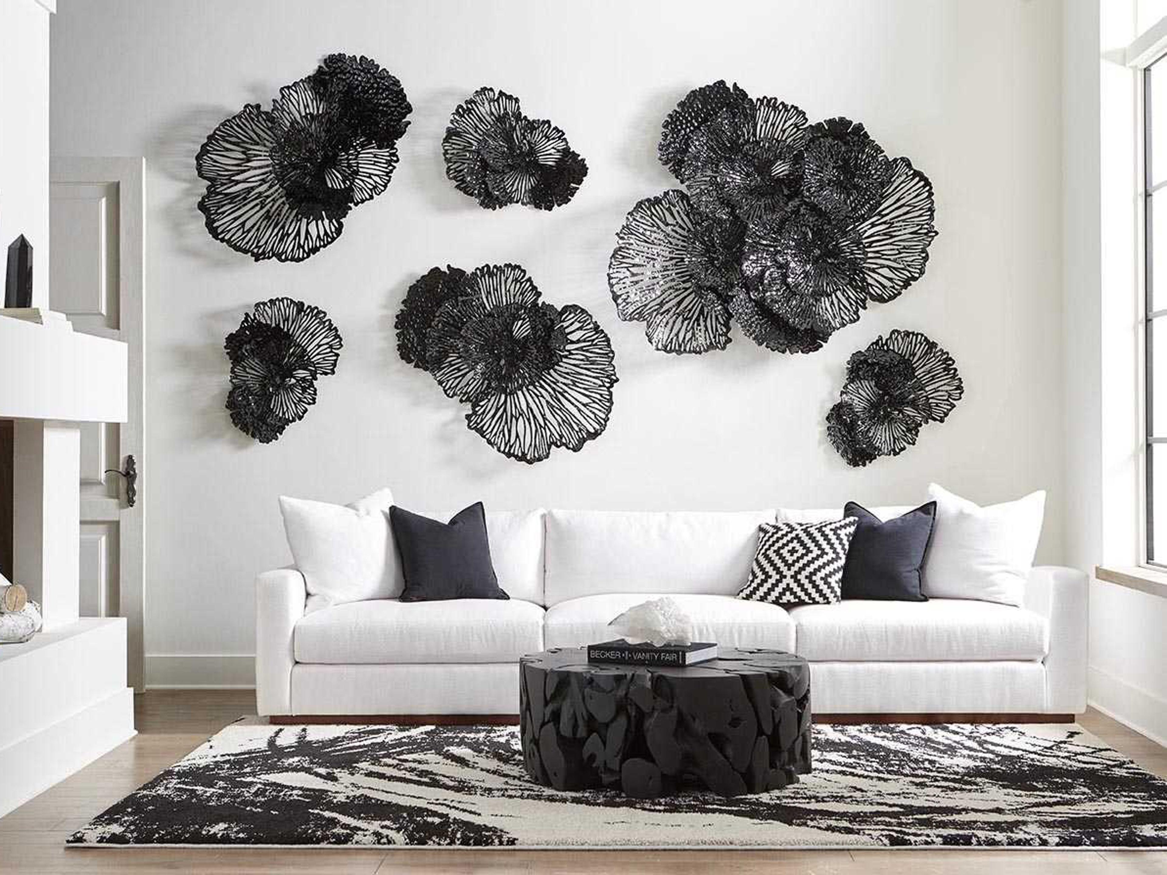 Phillips Collection Round Wood Black Coffee Table