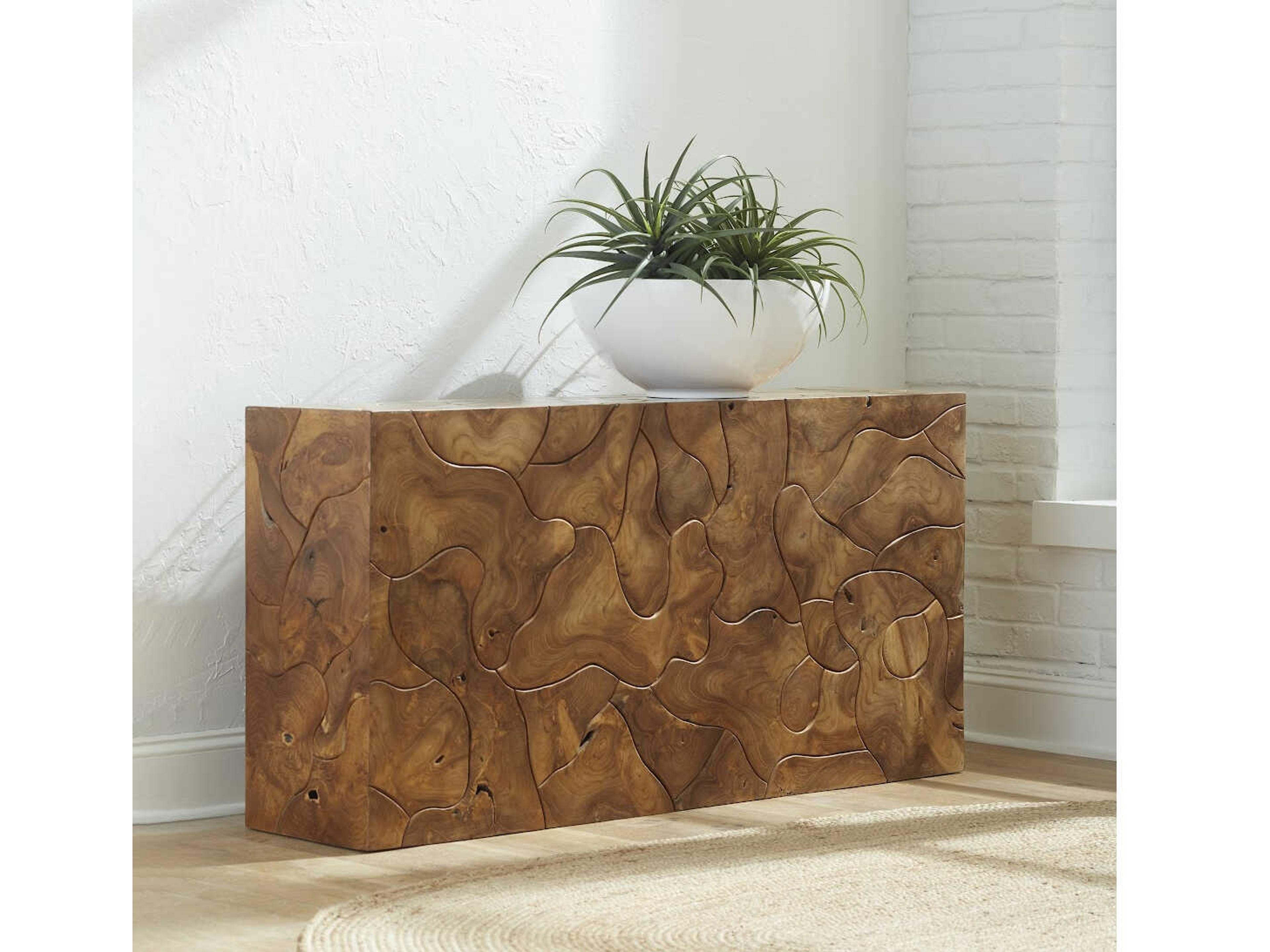 Phillips Collection Rectangular Wood Natural Console Table