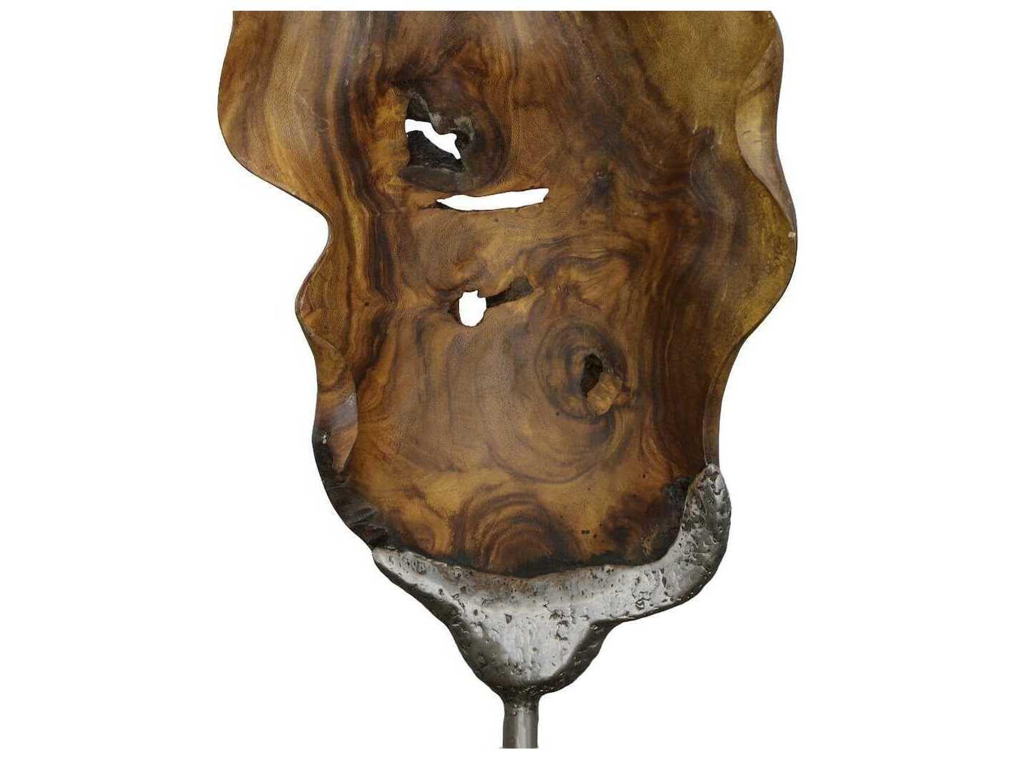Phillips Collection Natural Brown Metallurgy Wood Sculpture
