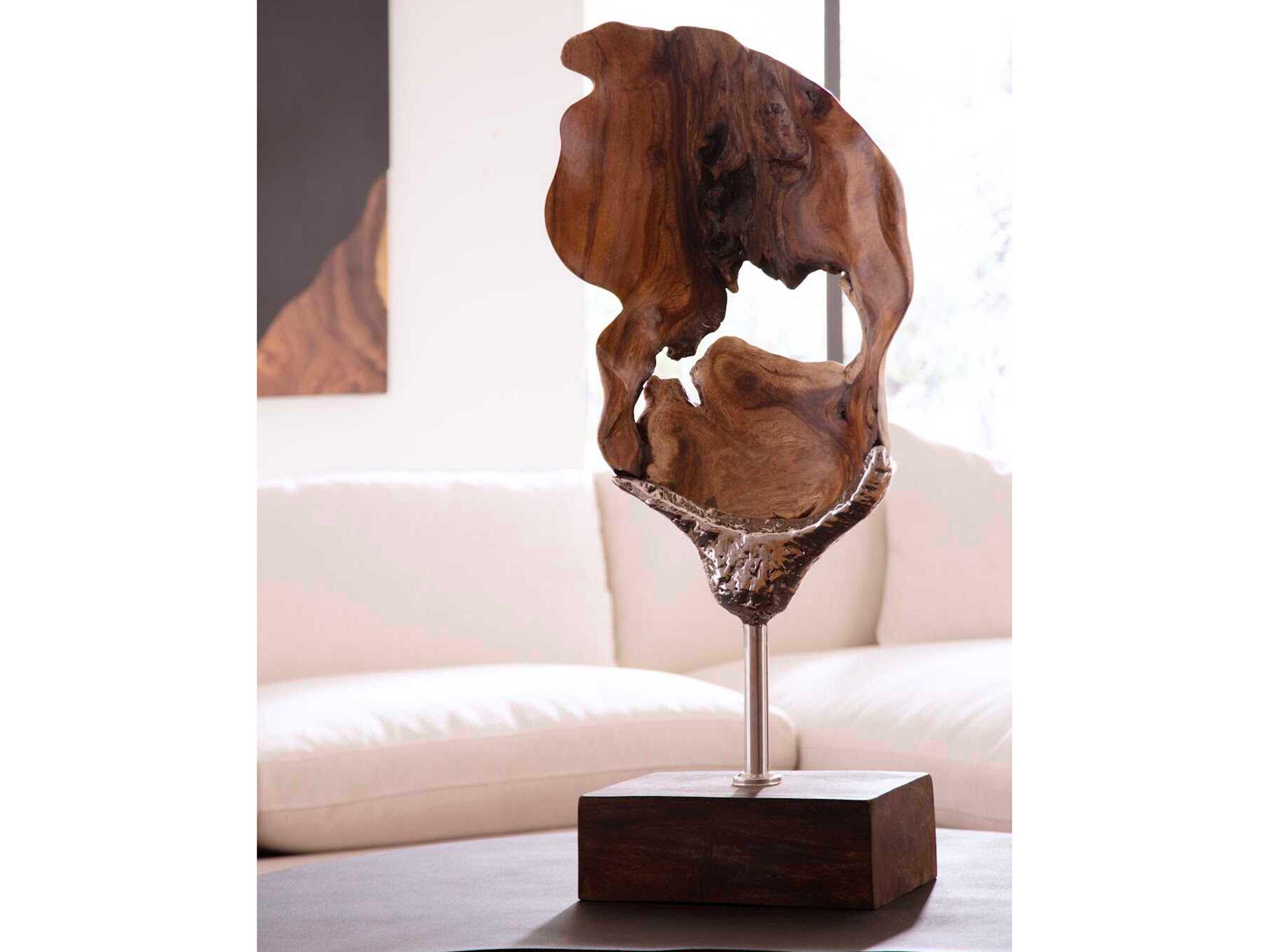 Phillips Collection Natural Brown Metallurgy Wood Sculpture