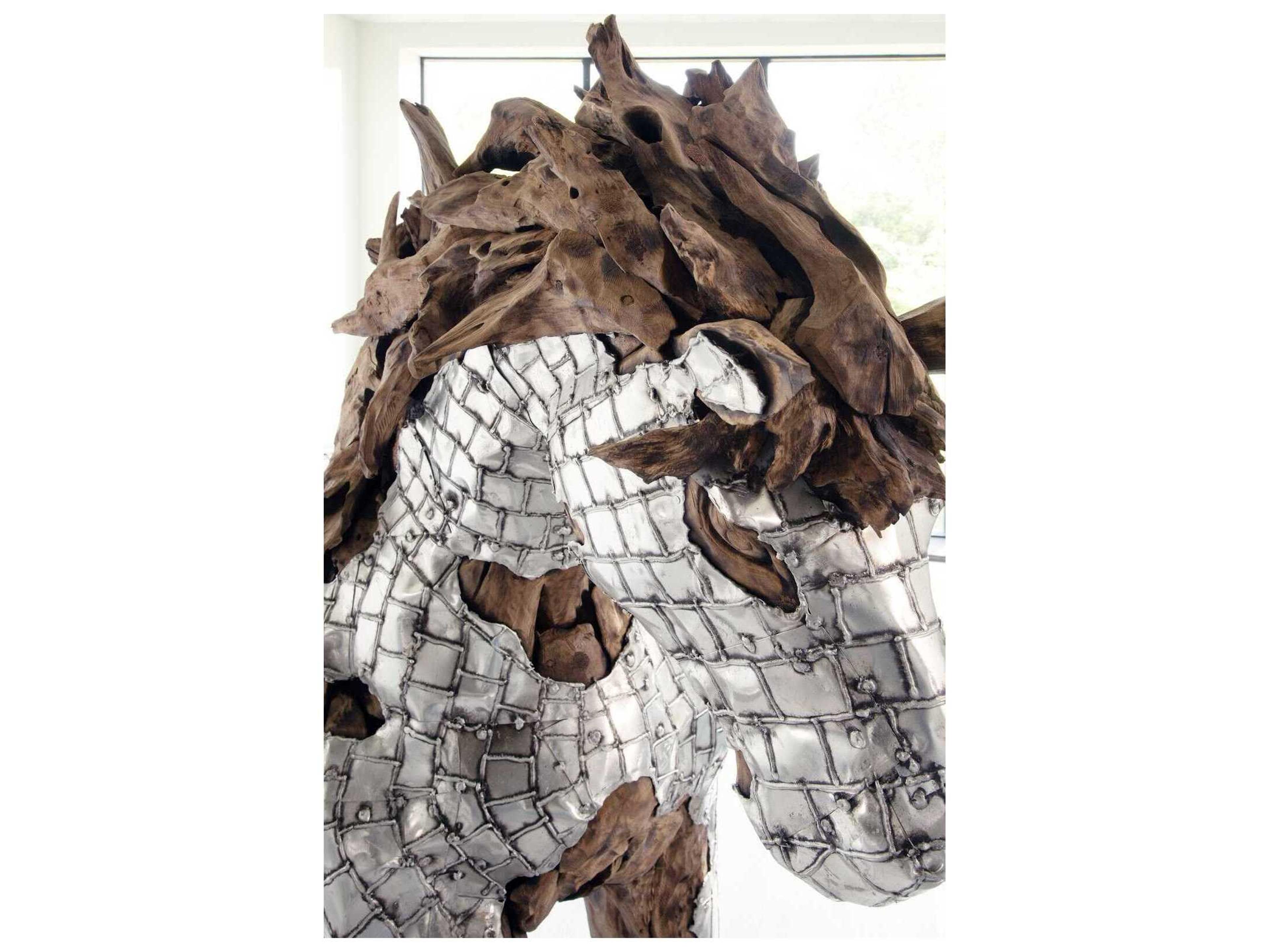 Phillips Collection Silver Brown Galloping Mustang Horse Woodland Sculpture