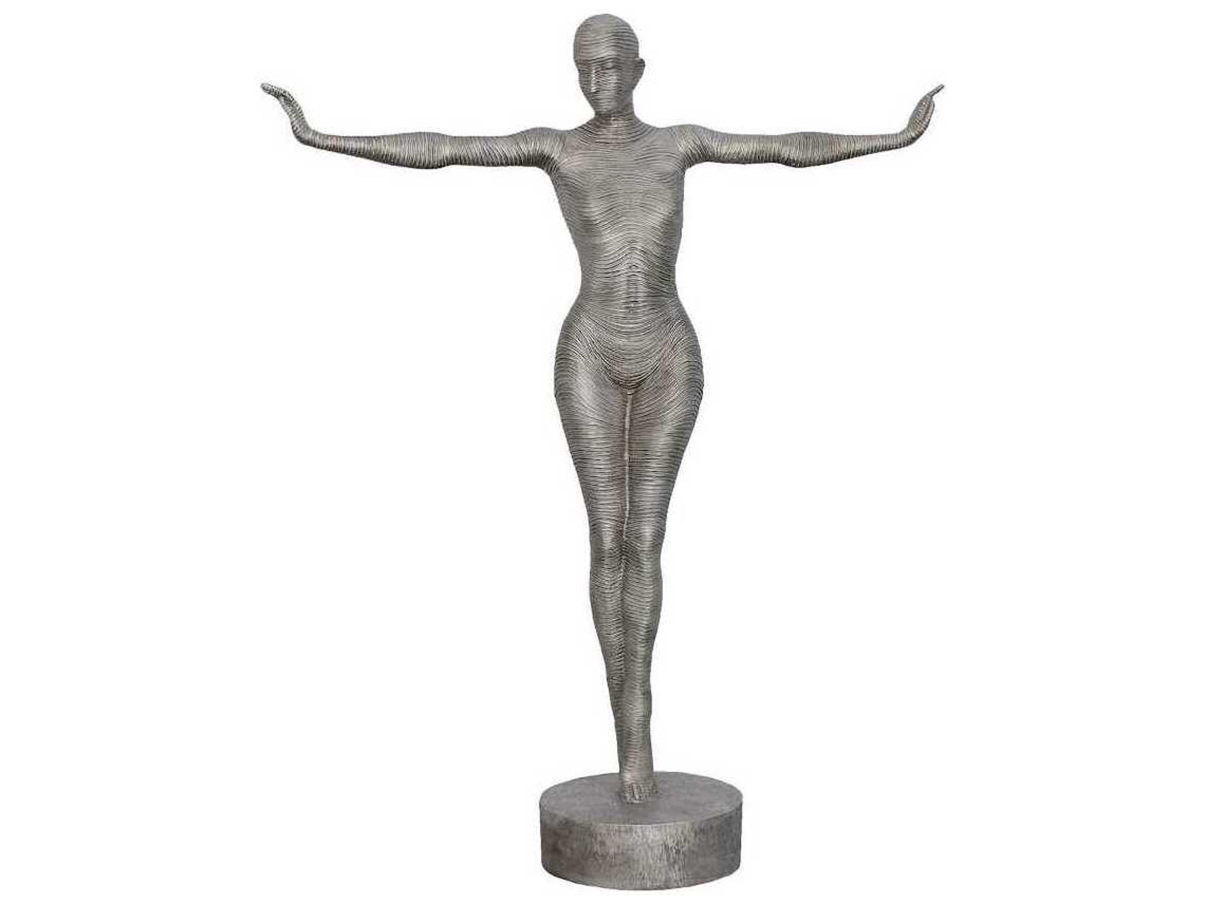 Phillips Collection Silver Outstretched Arms Standing Sculpture
