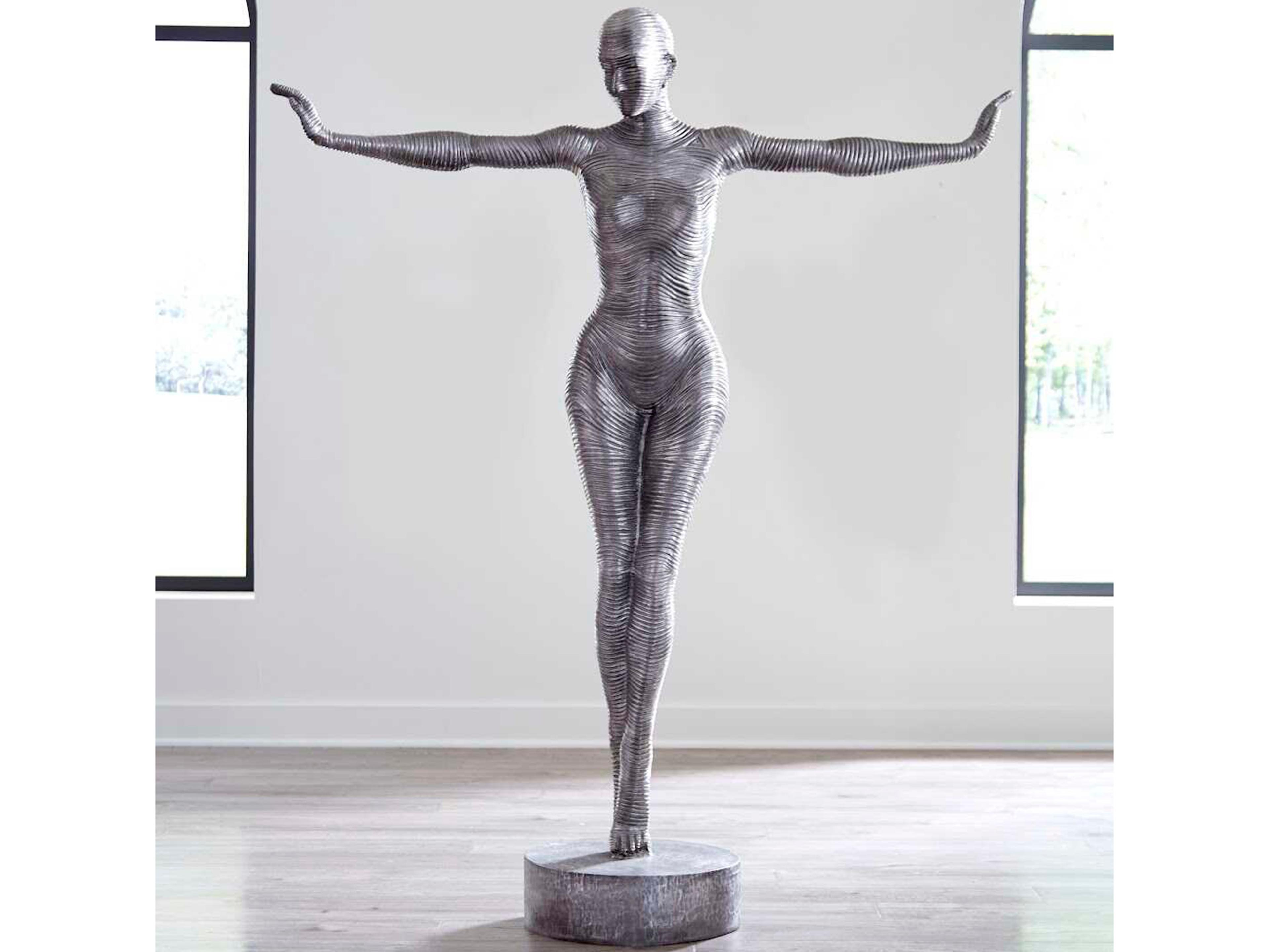 Phillips Collection Silver Outstretched Arms Standing Sculpture
