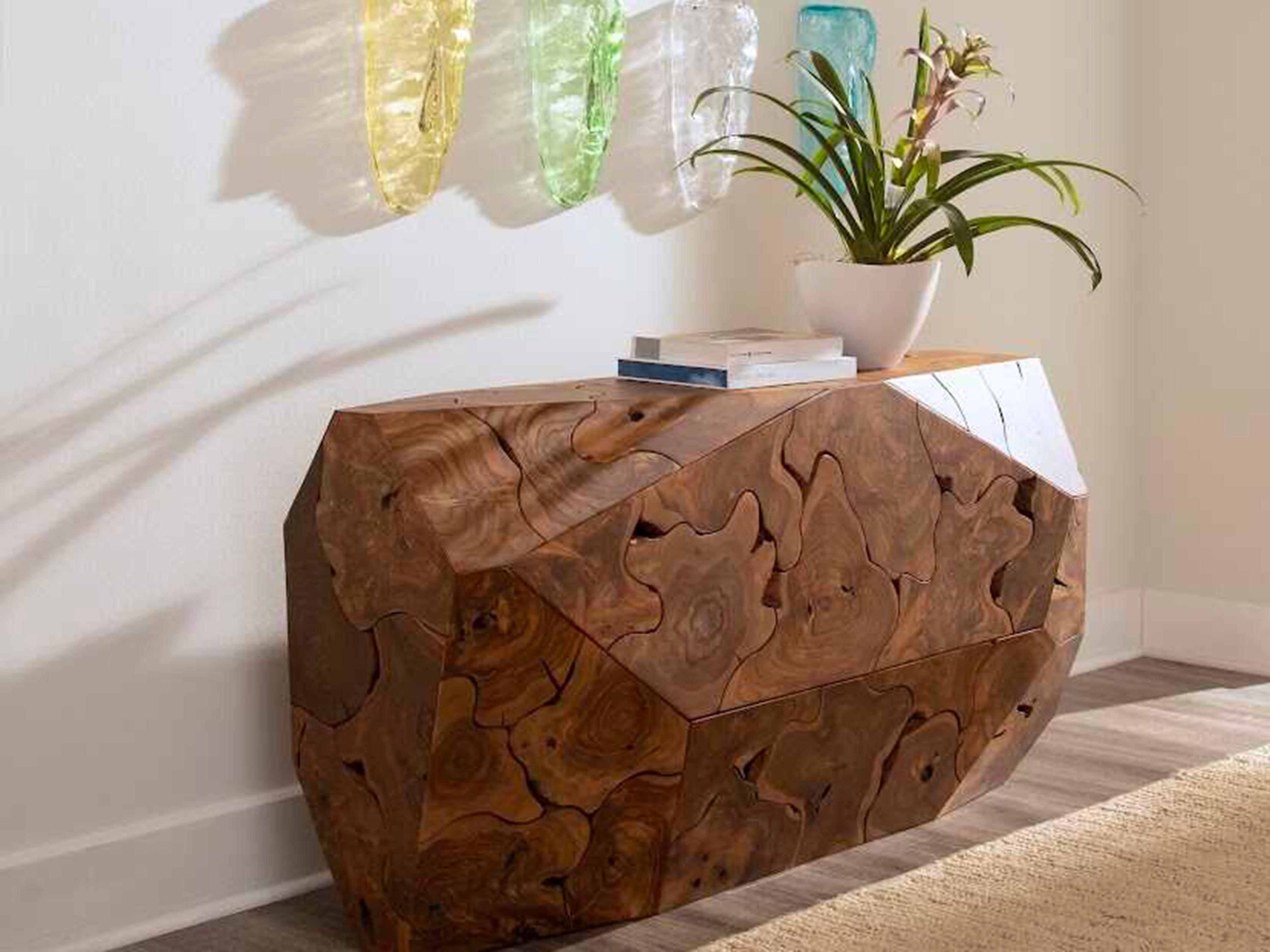 Phillips Collection Prism Wood Natural Brown Console Table