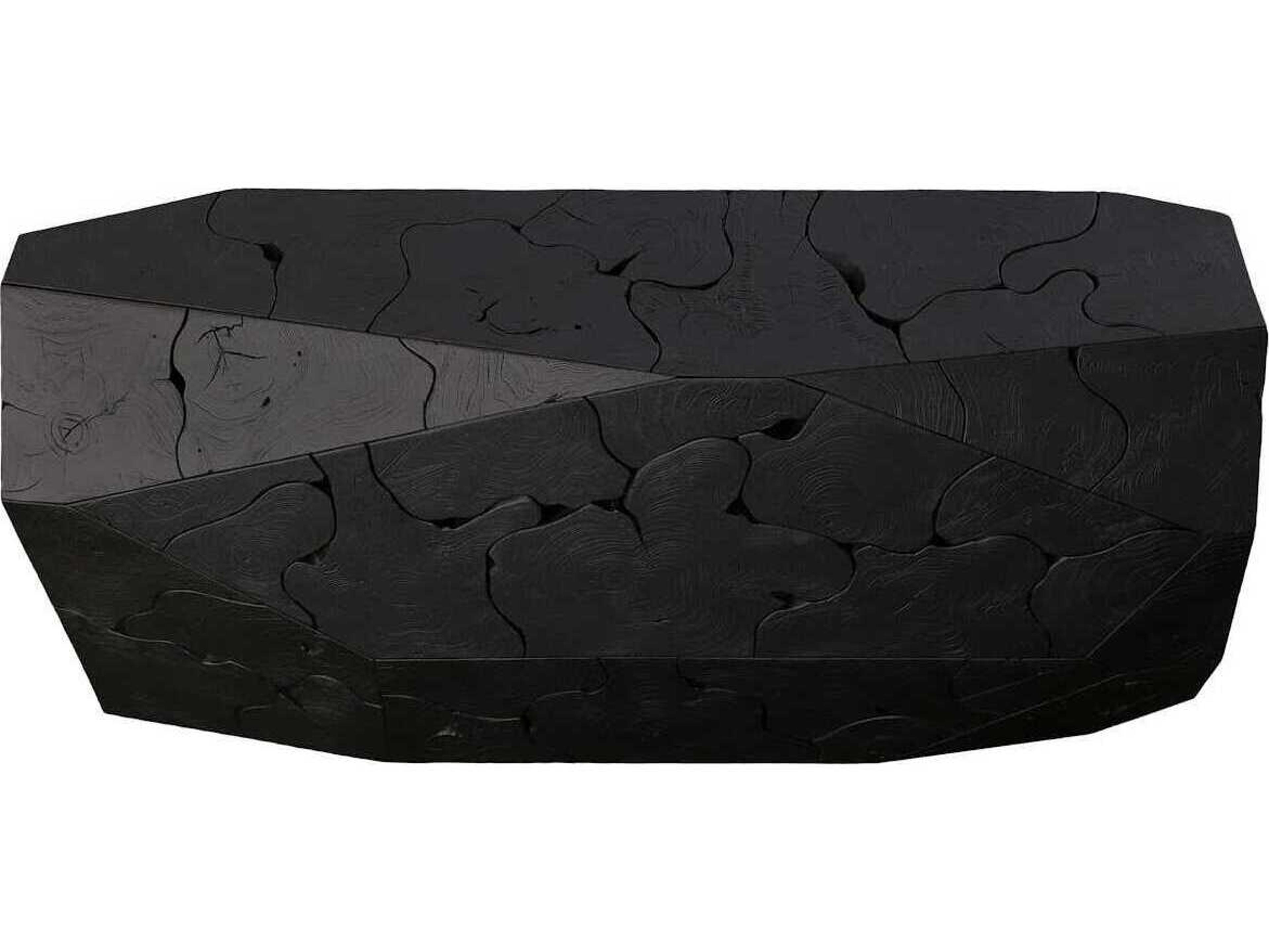 Phillips Collection Prism Wood Black Console Table