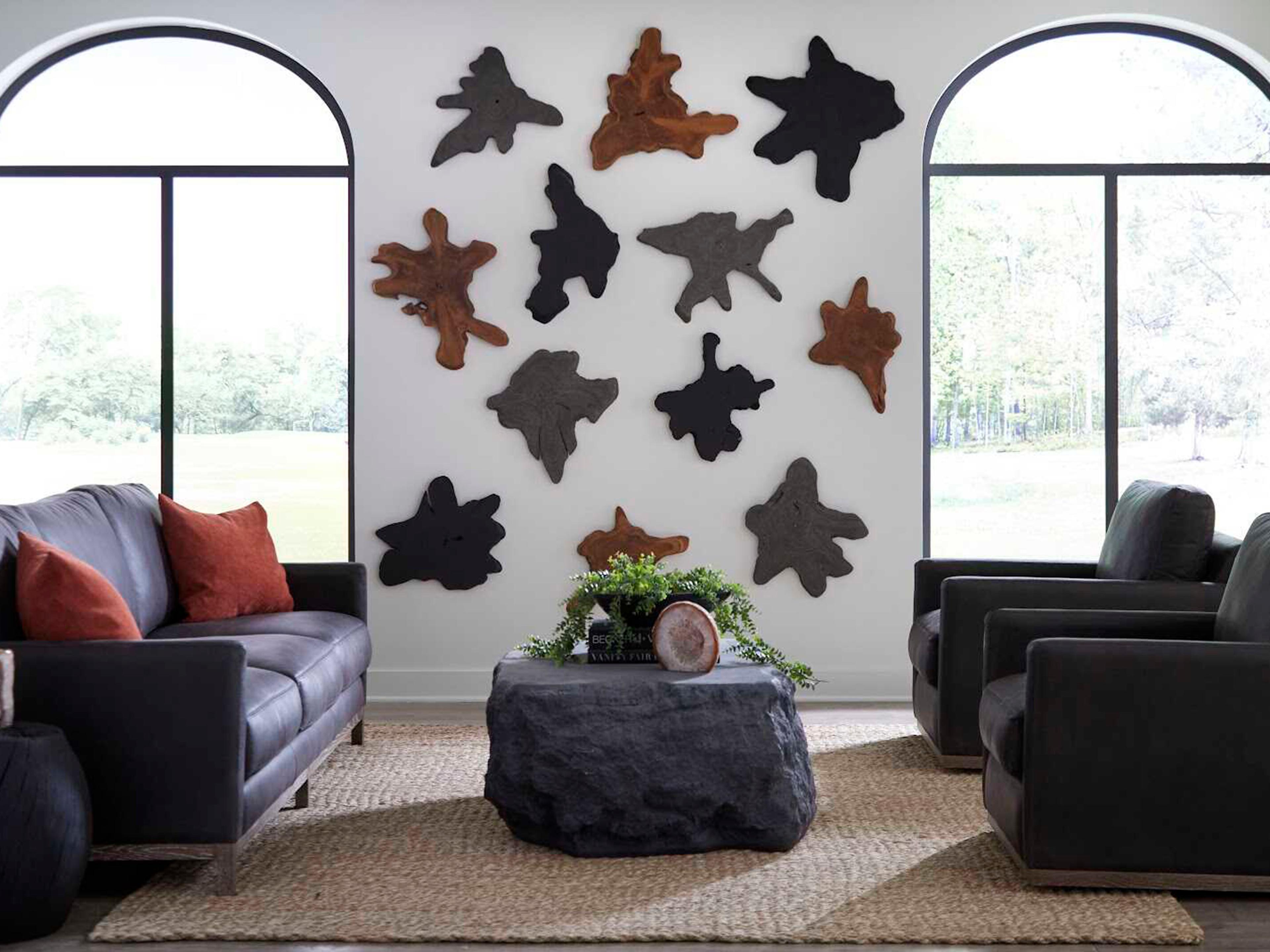 Phillips Collection Freeform Natural Teak Wall Slice