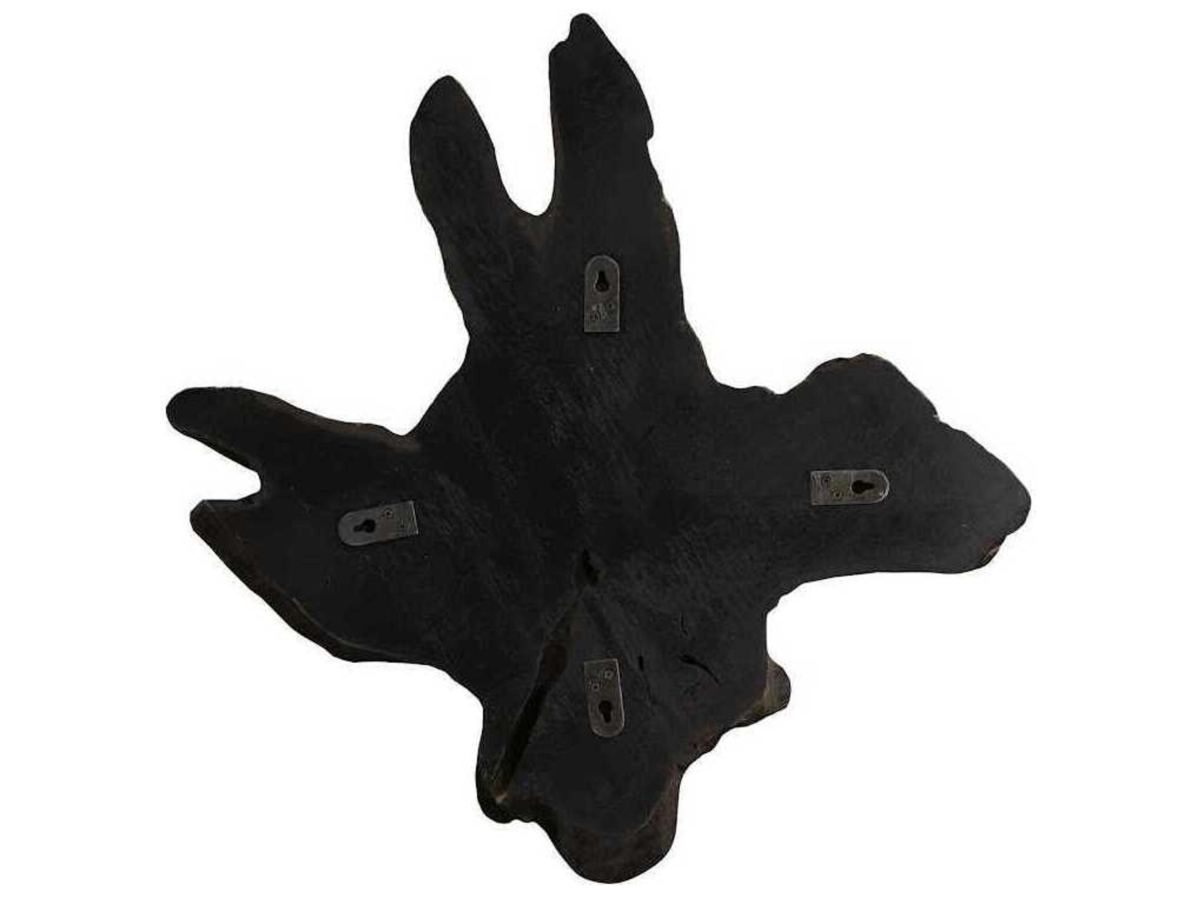 Phillips Collection Freeform Dark Gray Teak Wall Slice