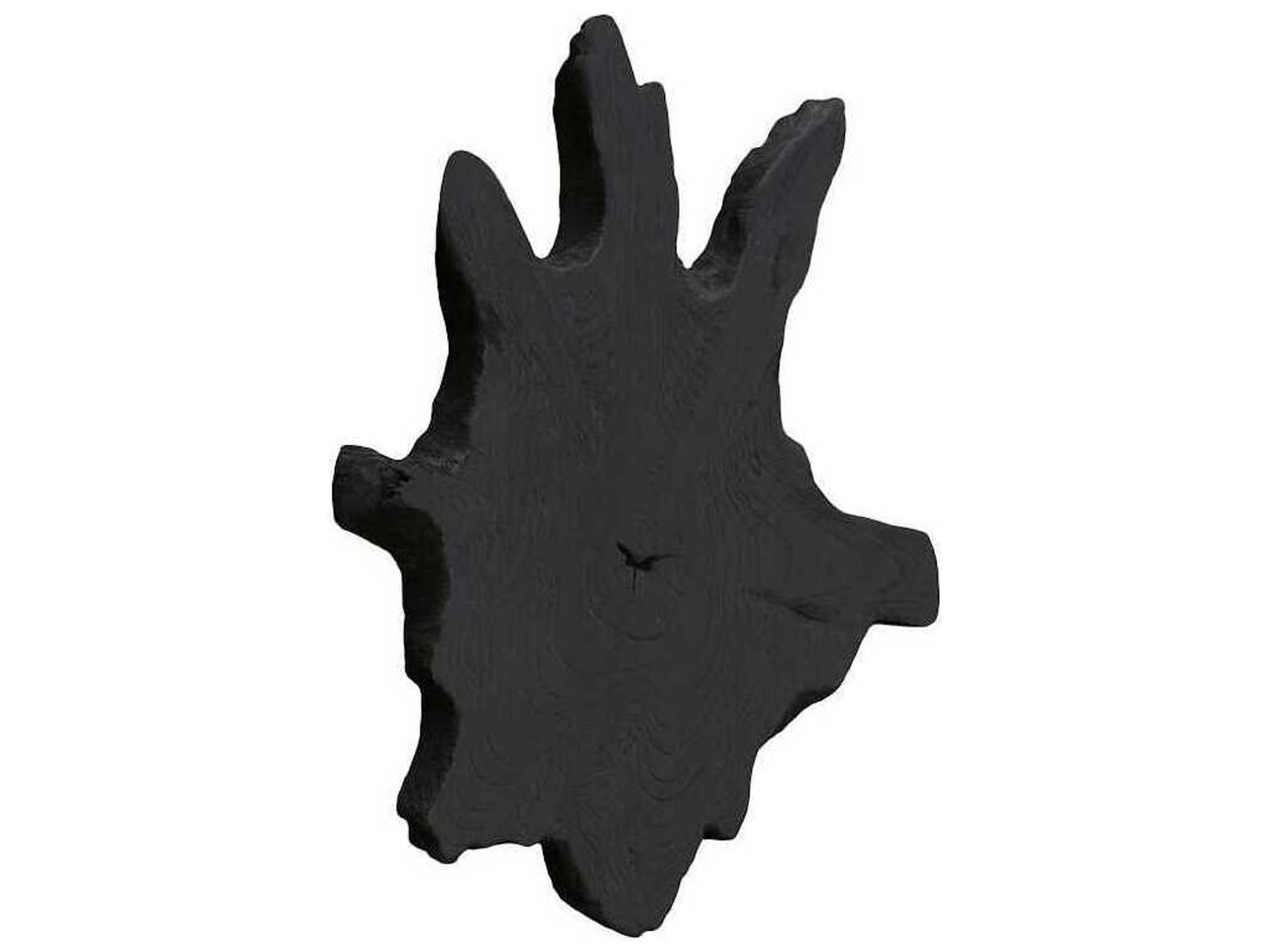 Phillips Collection Freeform Black Teak Wall Slice