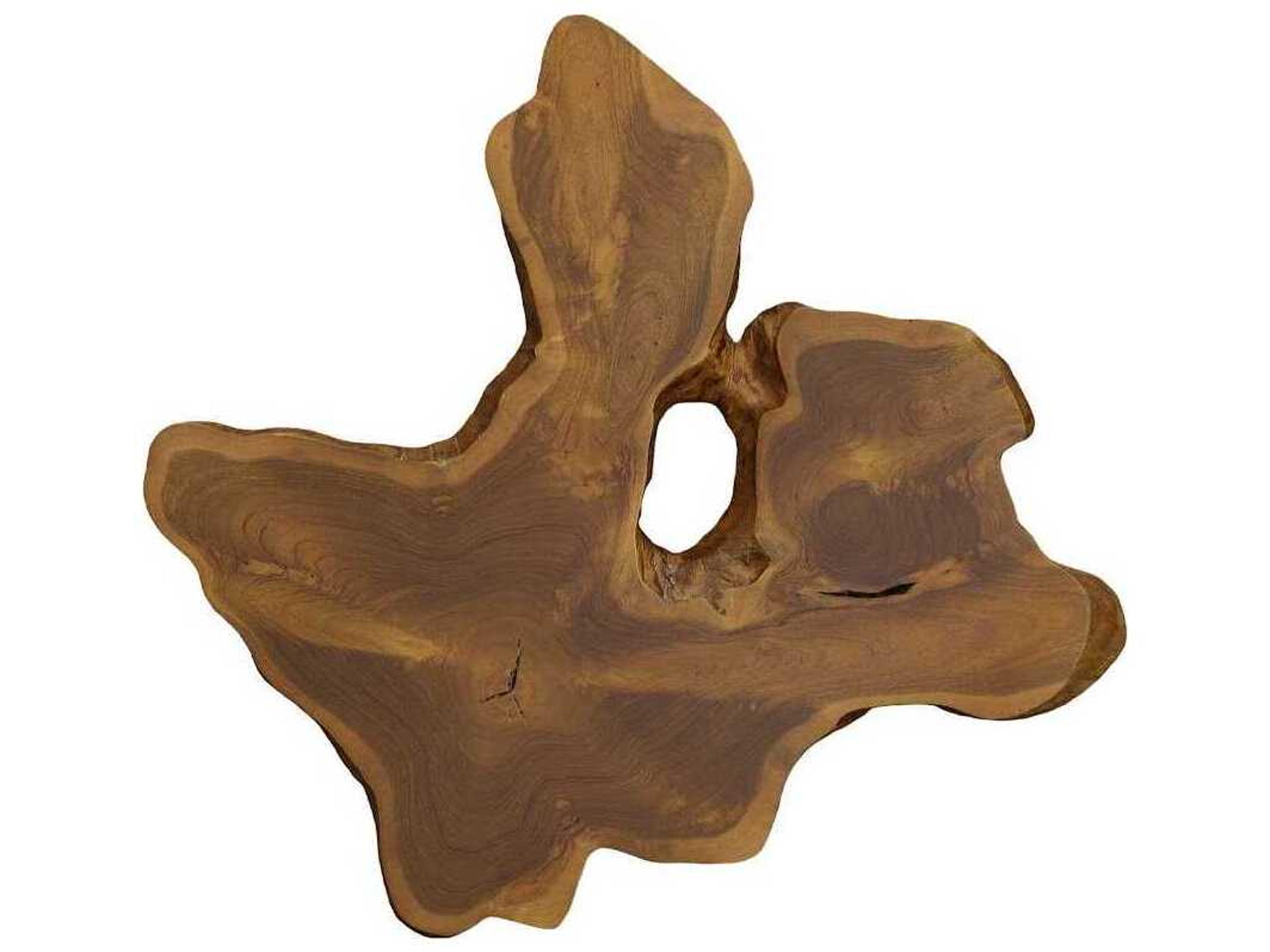 Freeform Natural Teak Wall Slice