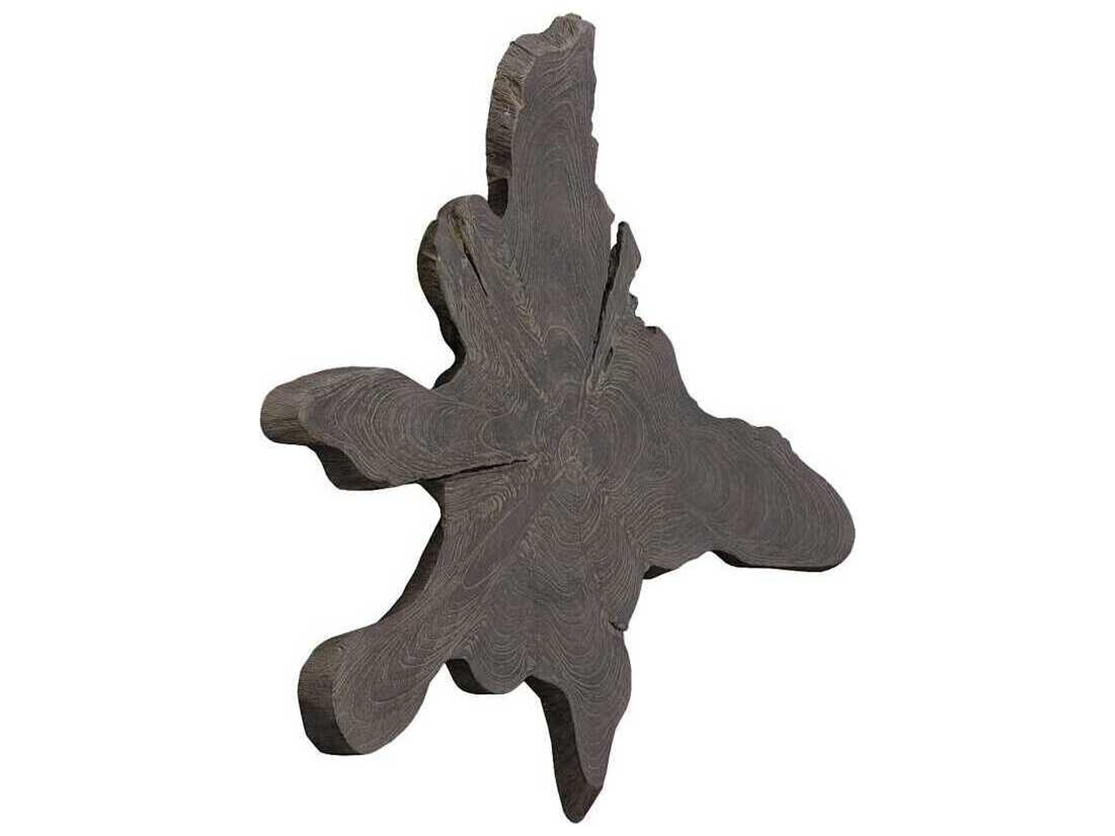 Phillips Collection Freeform Dark Gray Teak Wall Slice