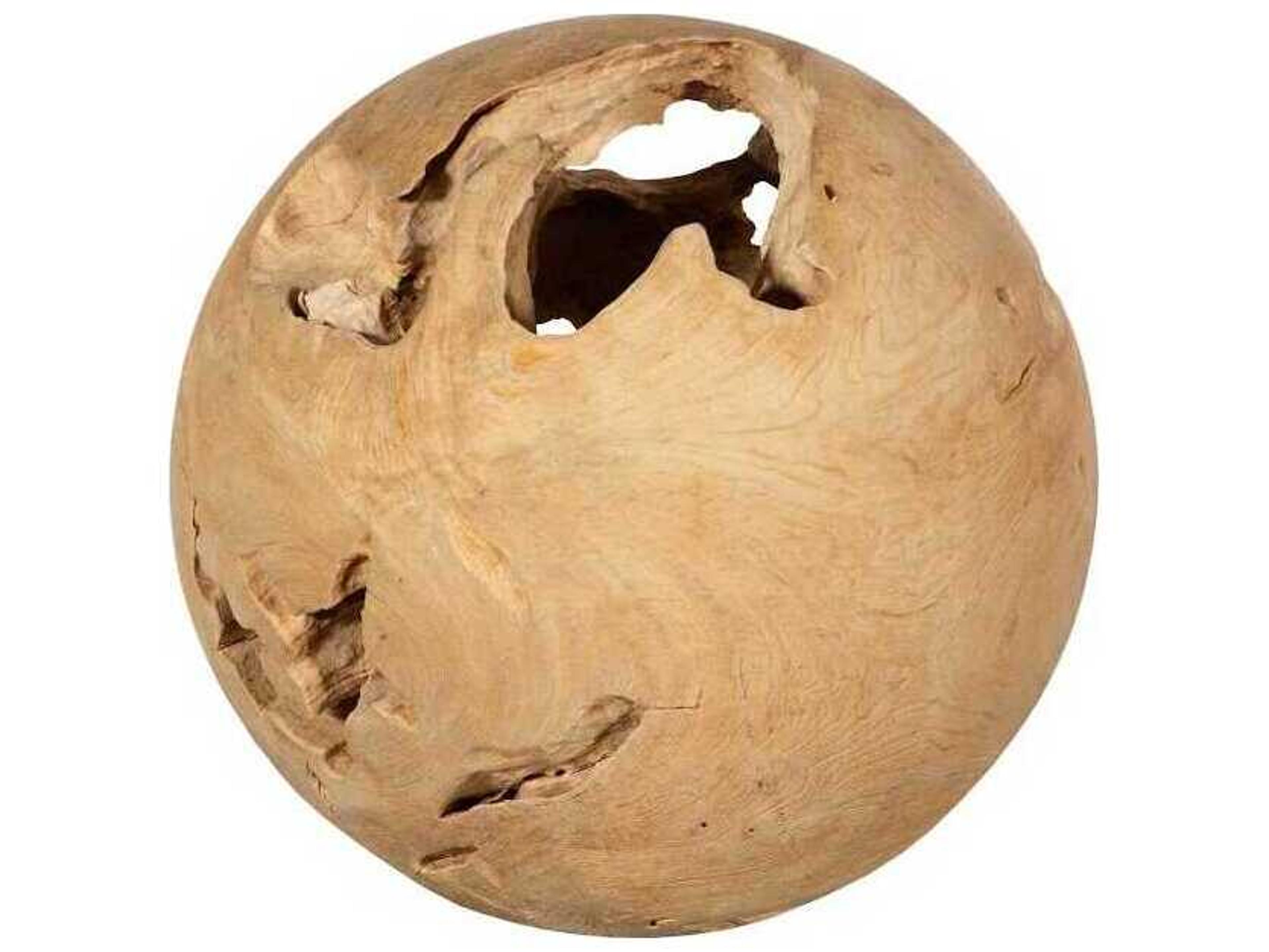 Phillips Collection Bleached Medium Teak Wood Ball