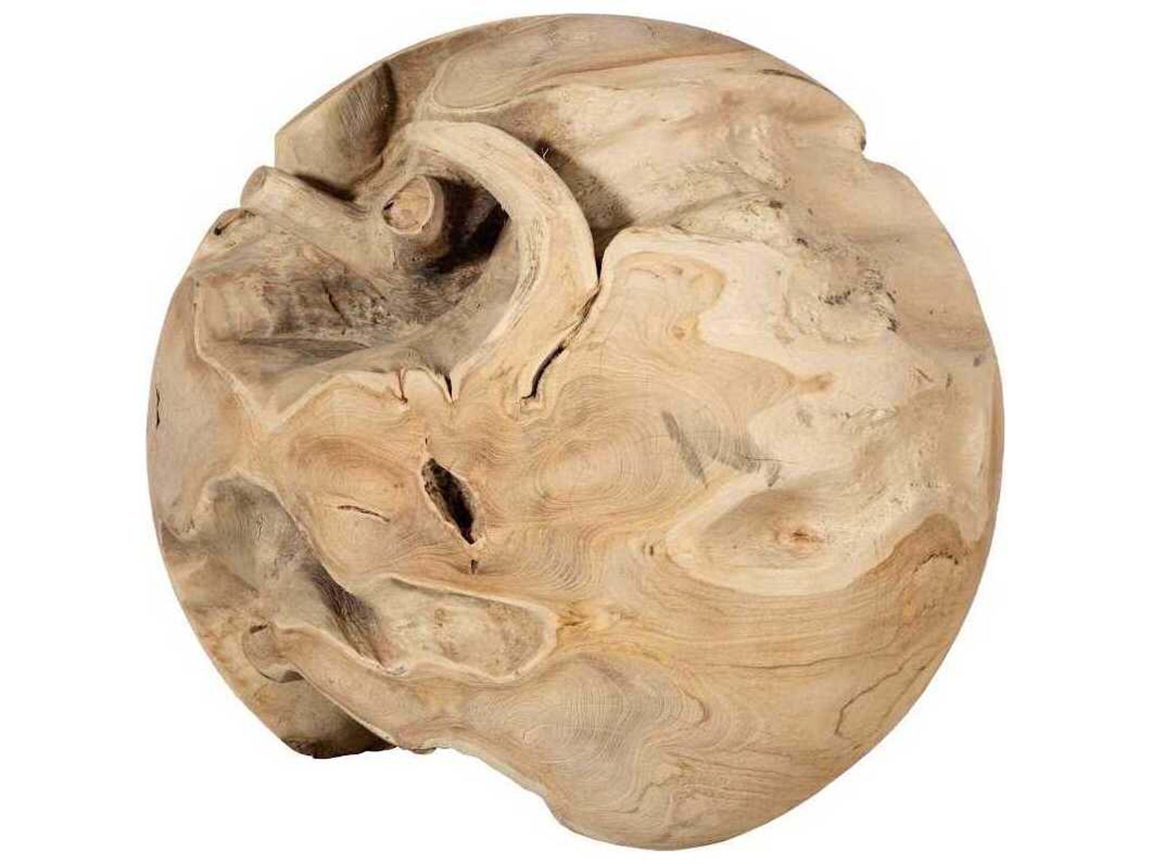 Phillips Collection Bleached Extra Large Teak Wood Ball