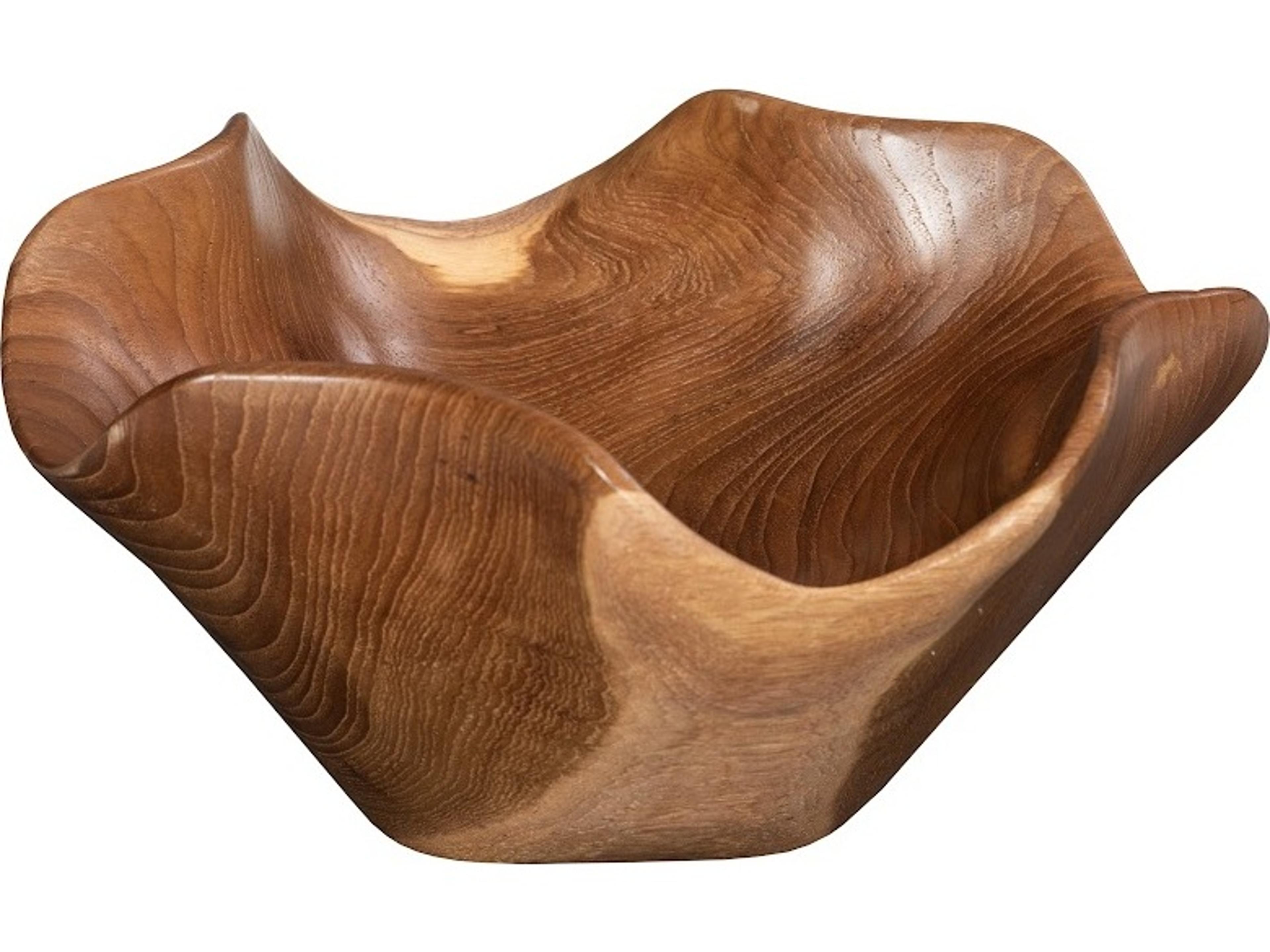 Natural Teak Decorative Bowl