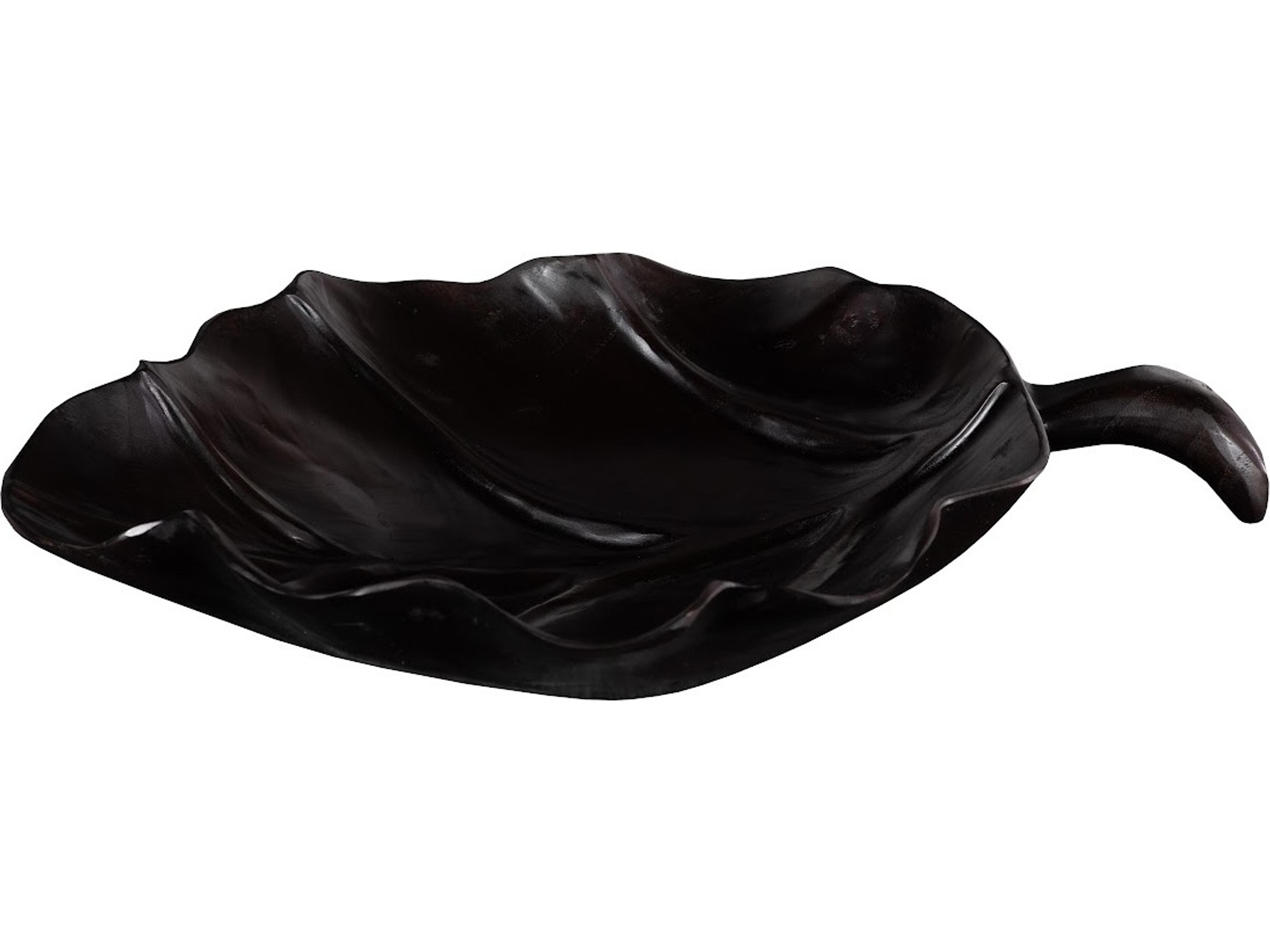Black Natural Decorative Leaf Bowl