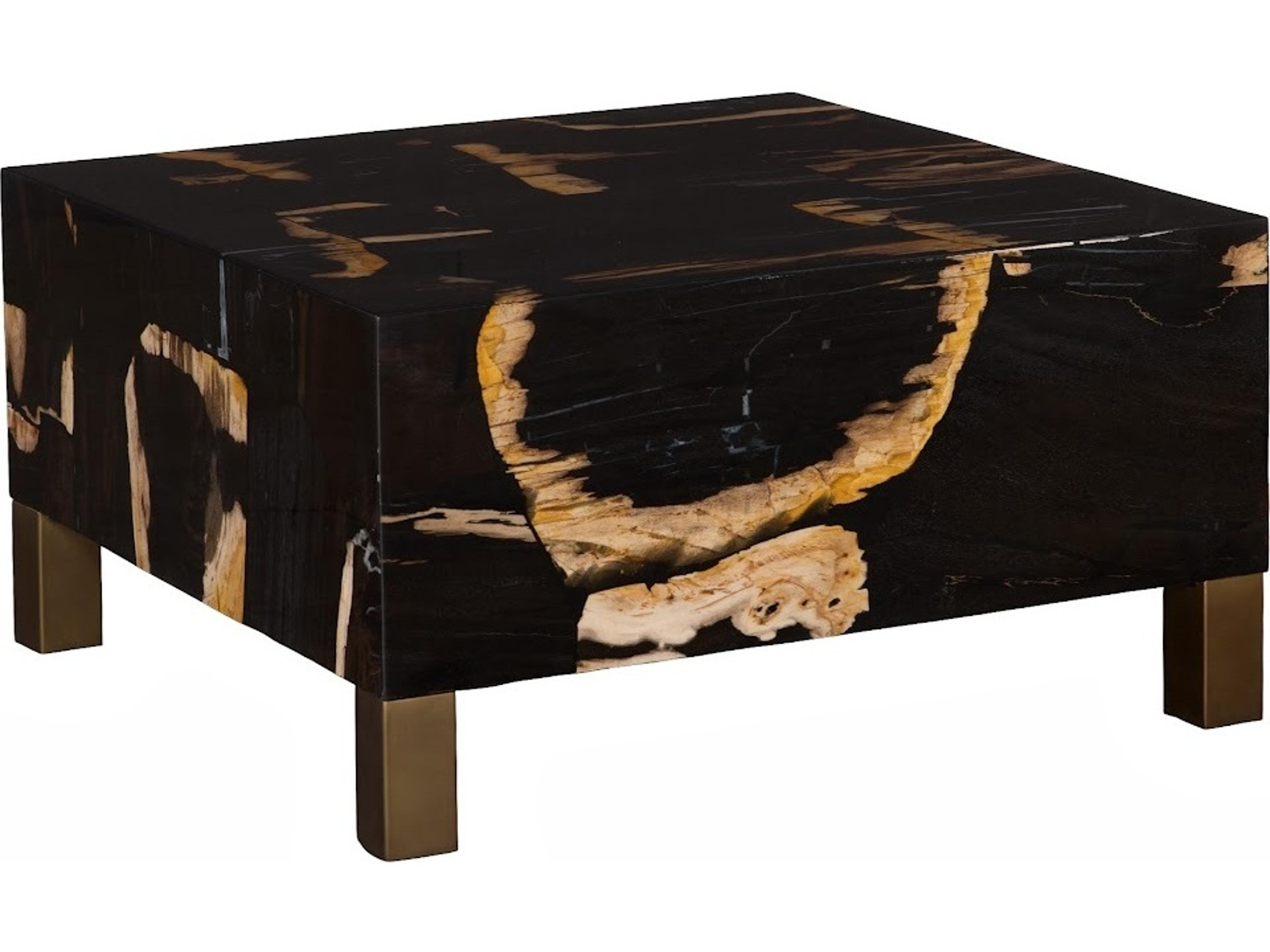 Phillips Collection Rectangular Wood Black Brown Coffee Table