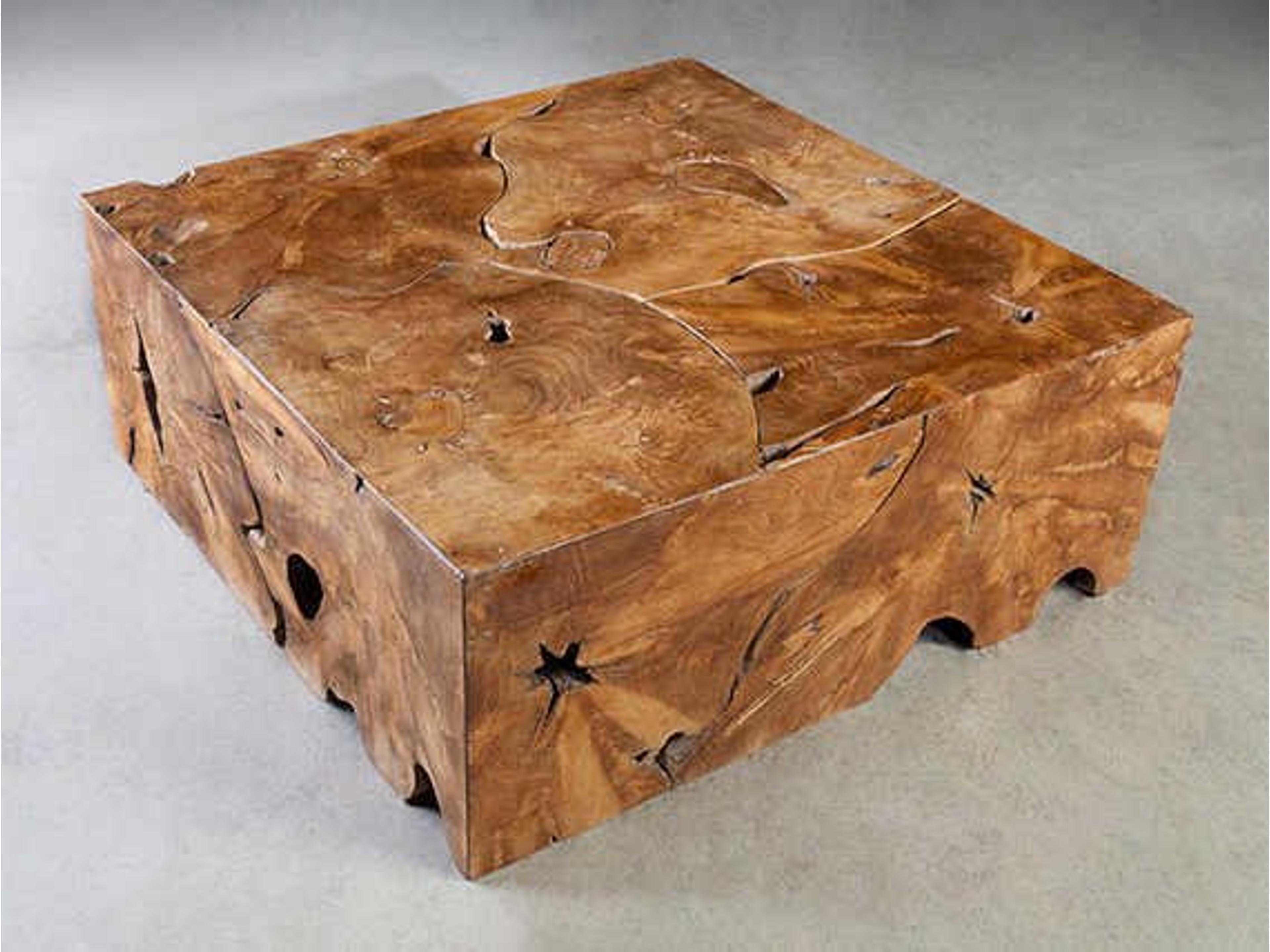 Phillips Collection Square Wood Natural Coffee Table