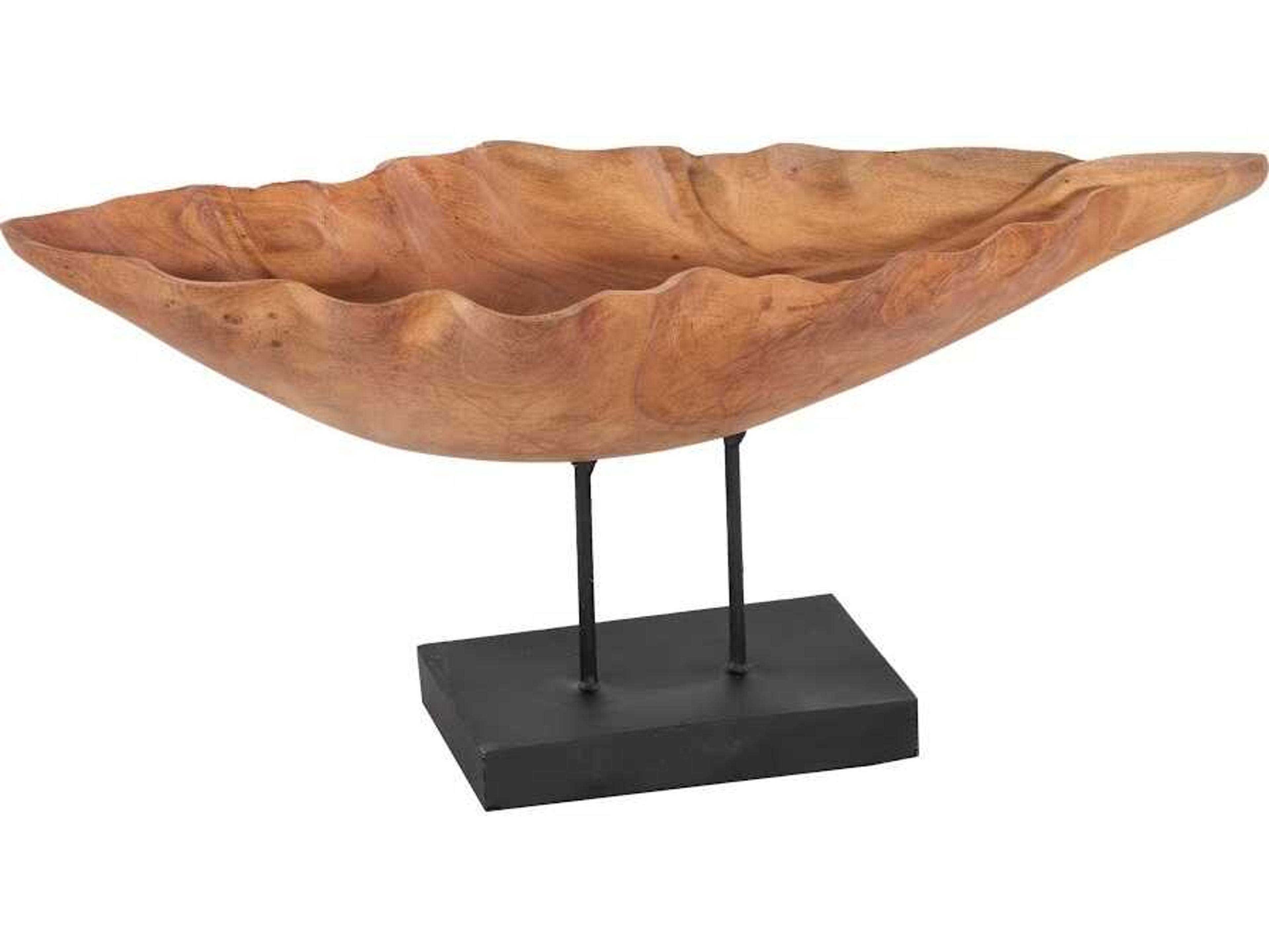 Phillips Collection Carved Leaf Sculpture on Stand