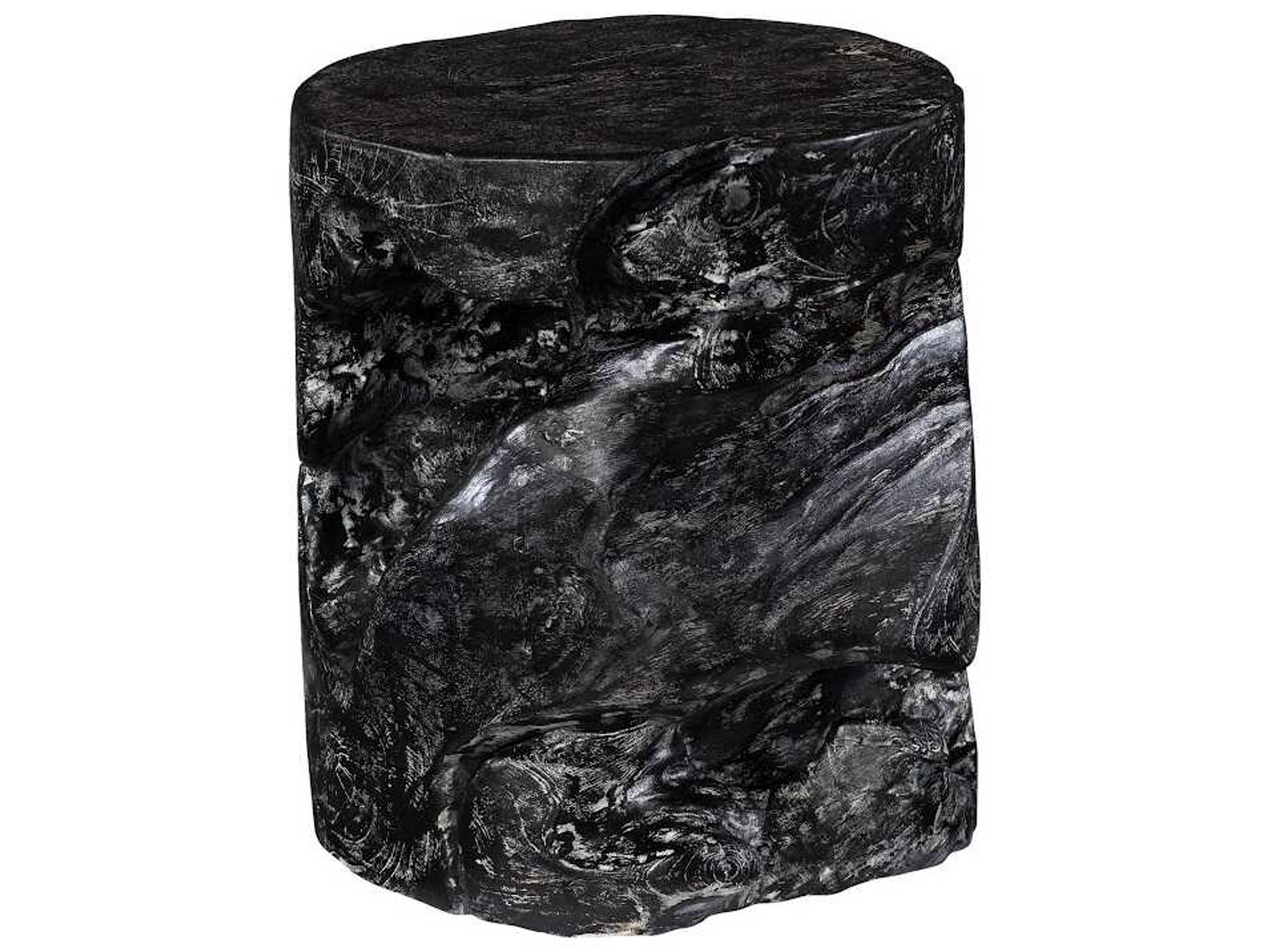 Phillips Collection Black Wash Accent Stool