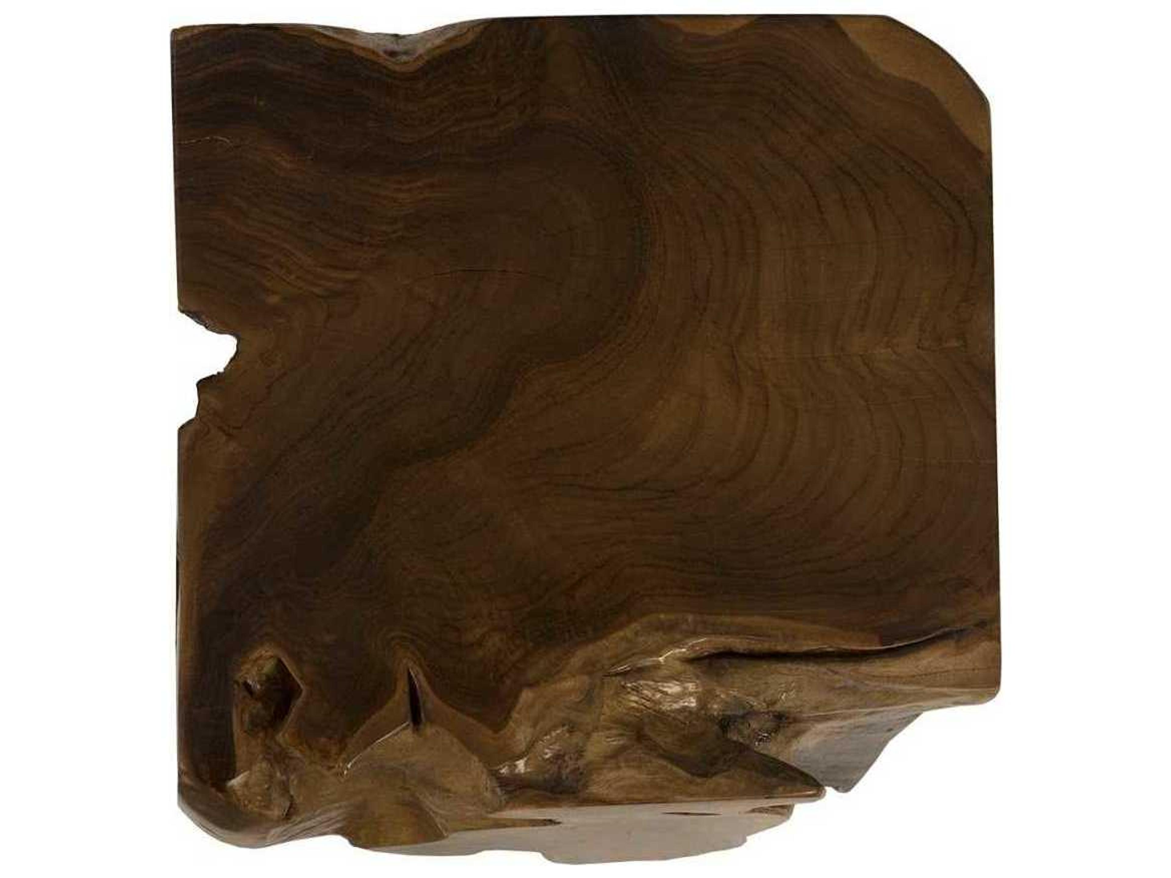 Phillips Collection Square Wood Teak End Table