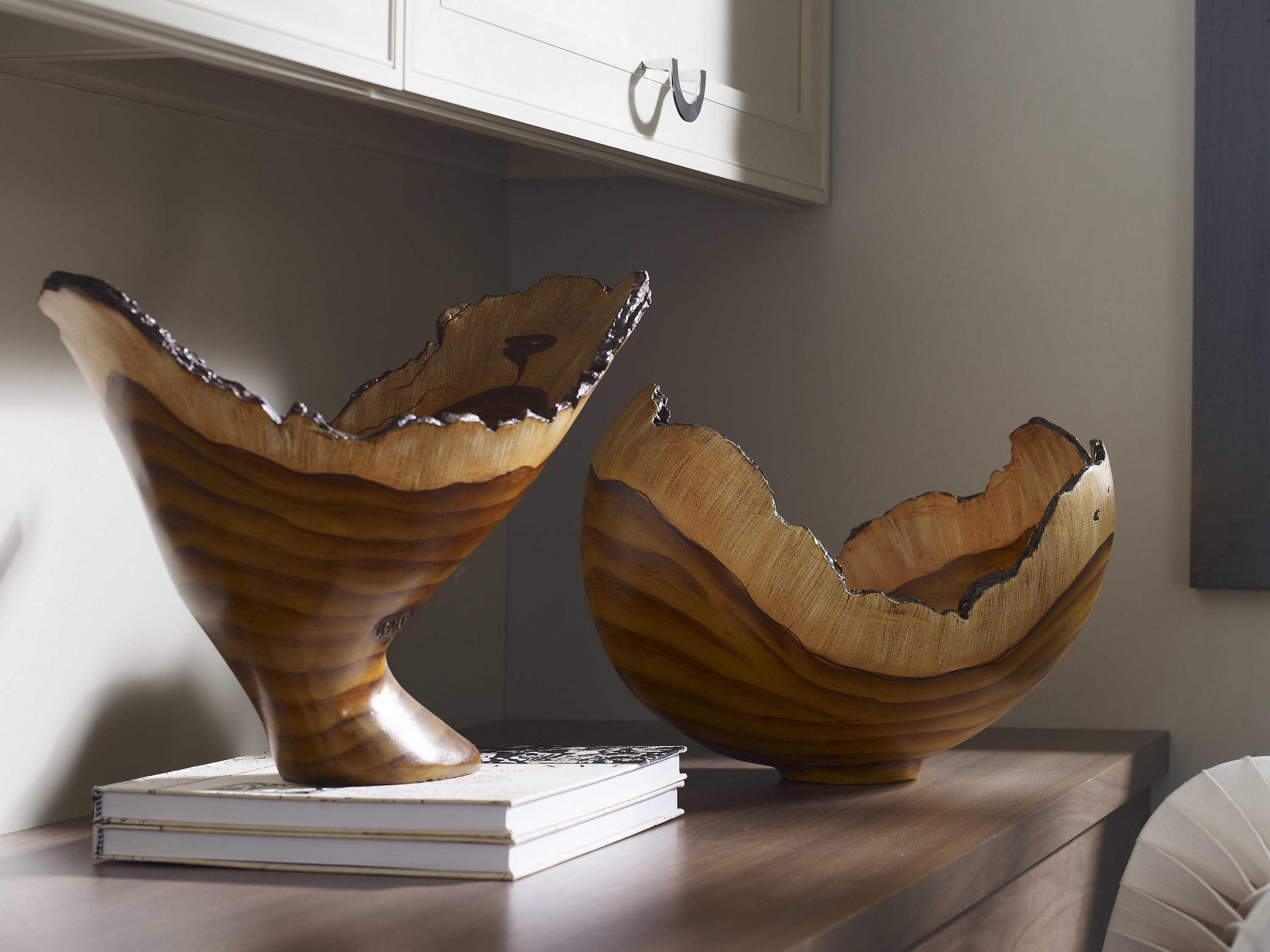 Phillips Collection Cast Naturals Faux Bois Decorative Burled Bowl