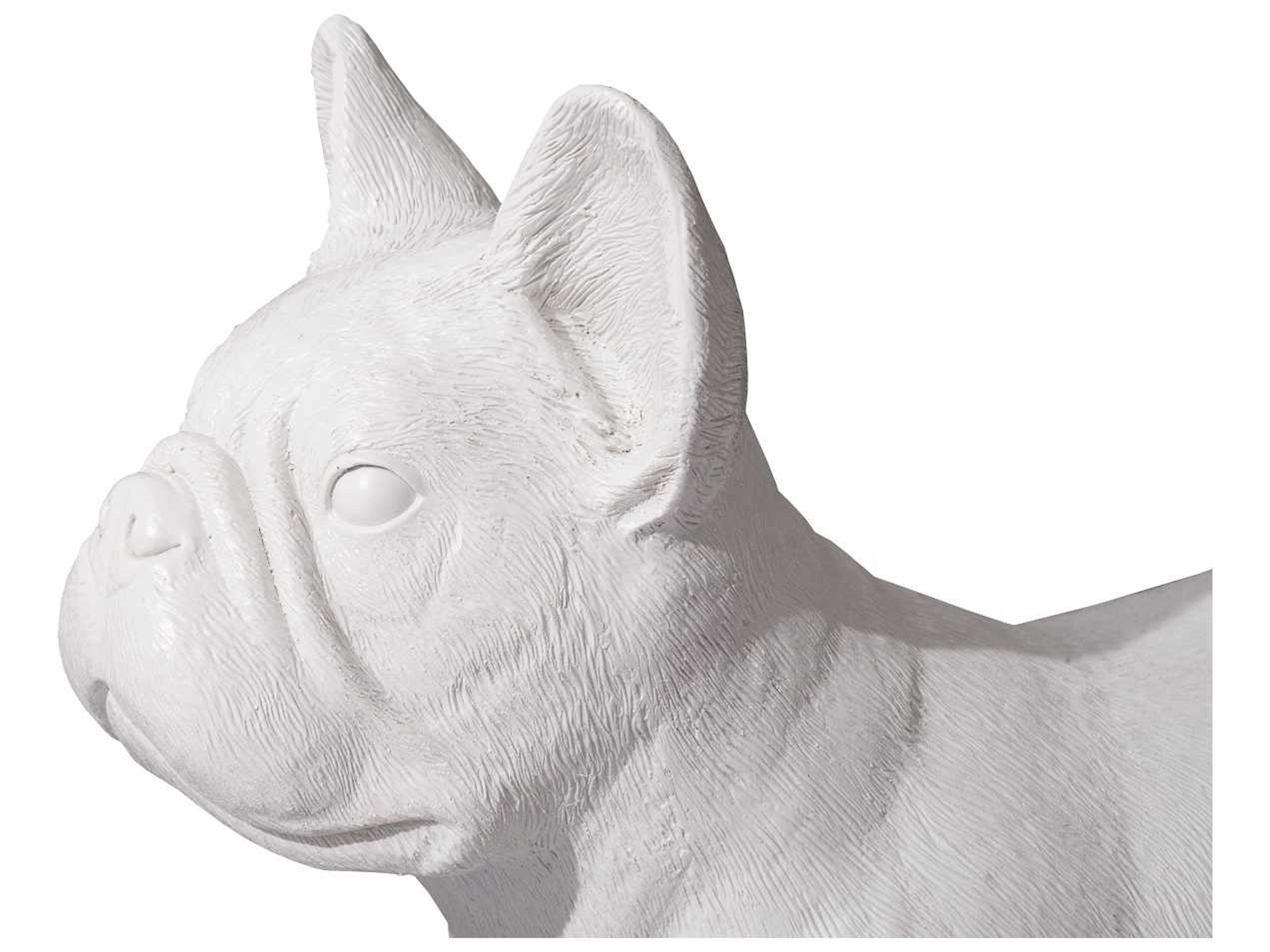 Phillips Collection Gel Coat White French Bulldog Sculpture