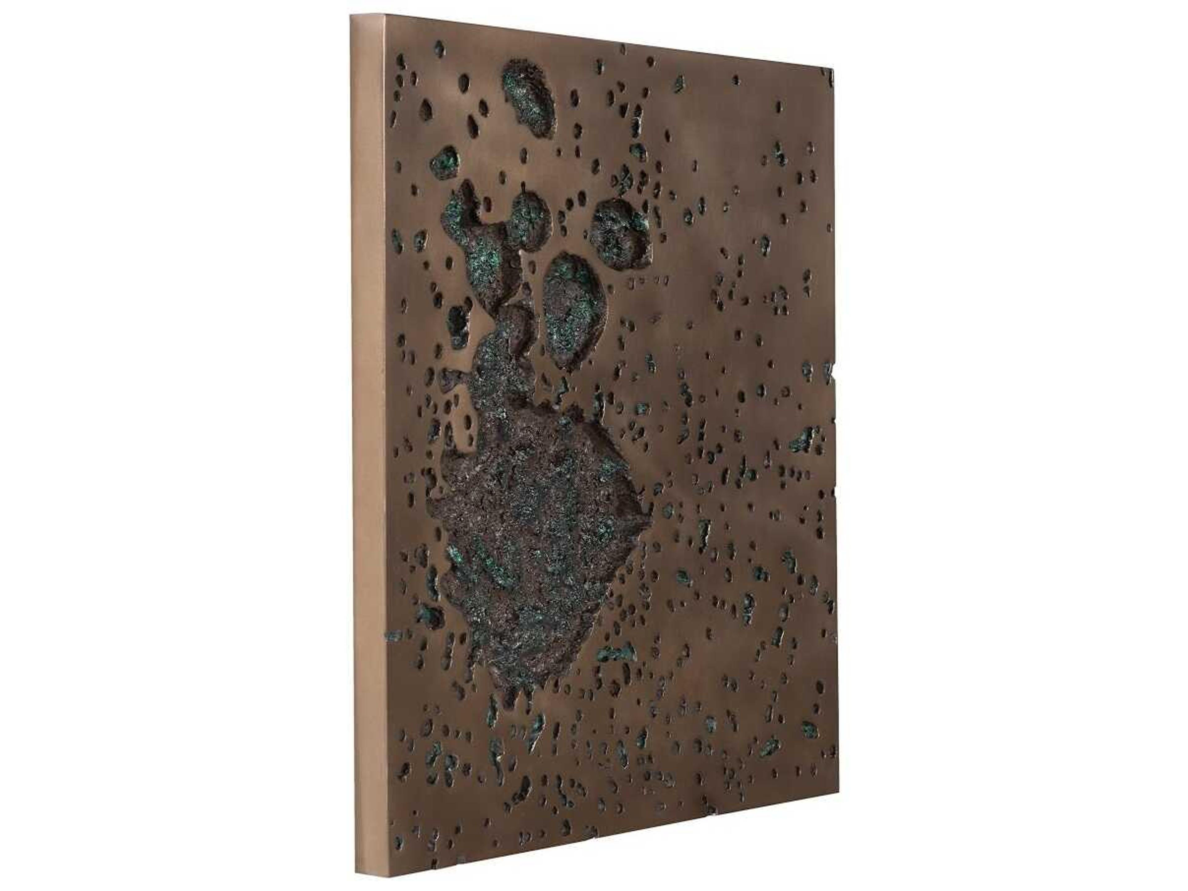 Splotch Bronze Square 3D Wall Art