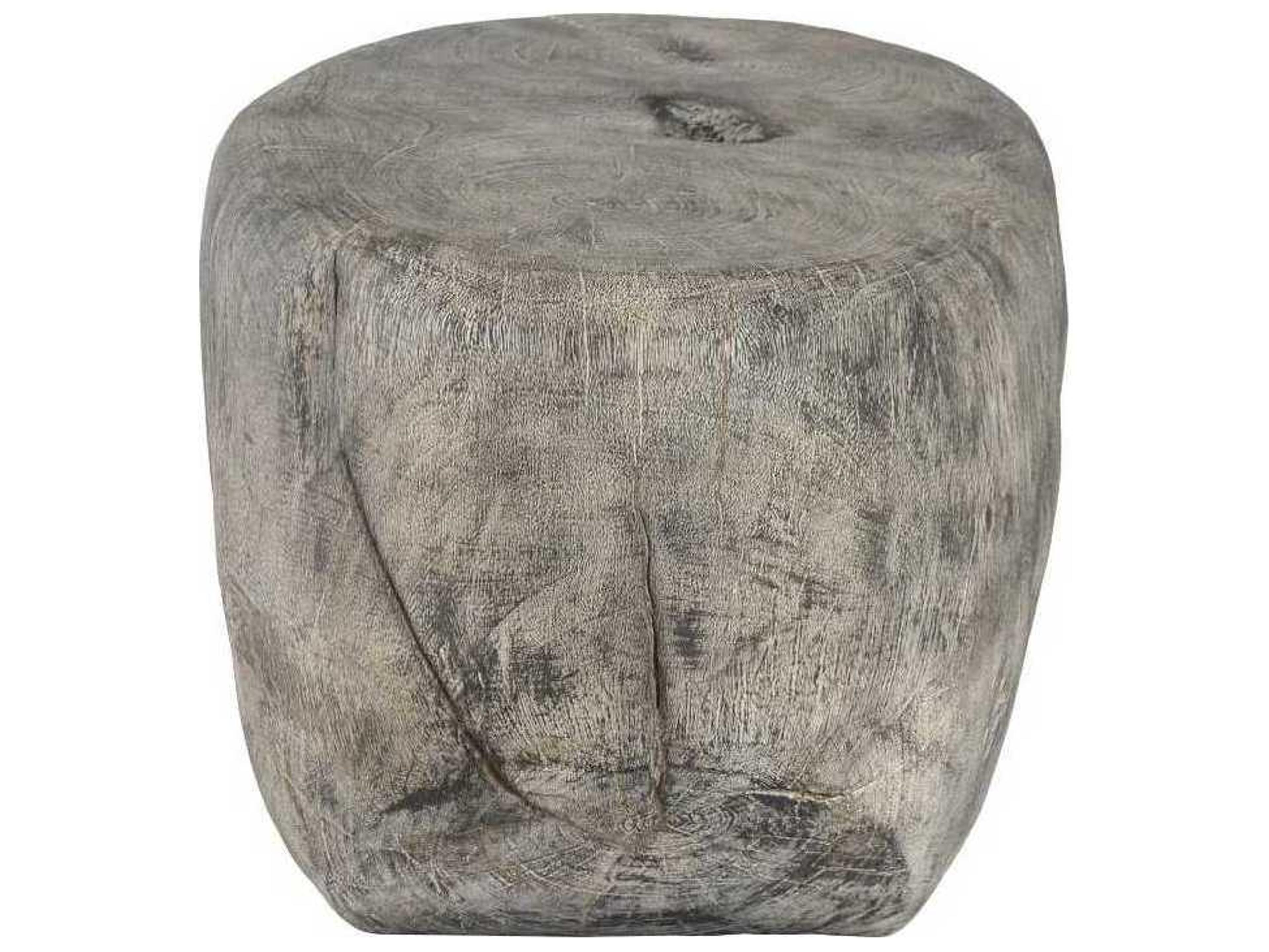 Phillips Collection Oval Faux Stone Grey Coffee Table