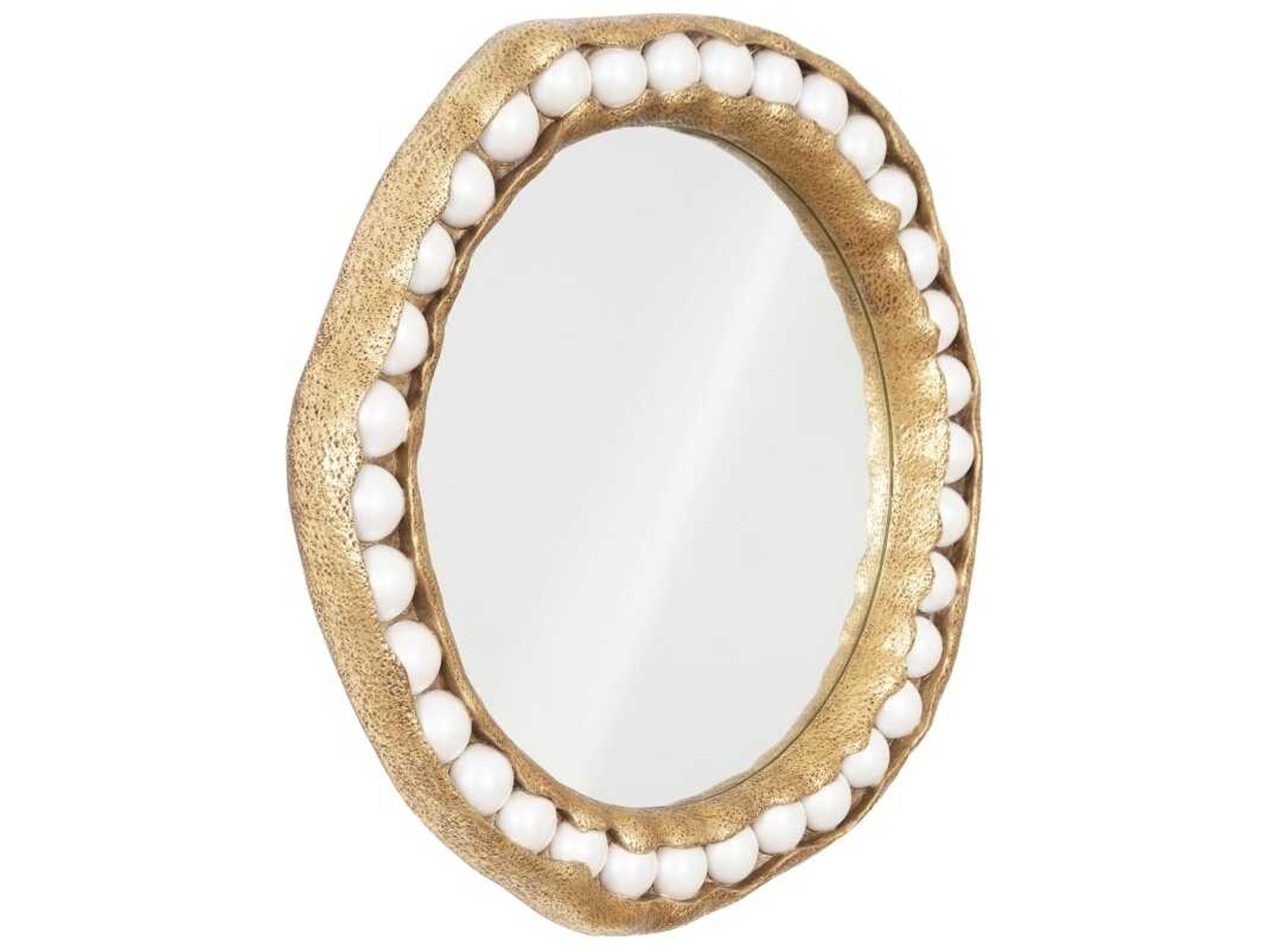 Phillips Collection Gold Leaf Round Wall Mirror