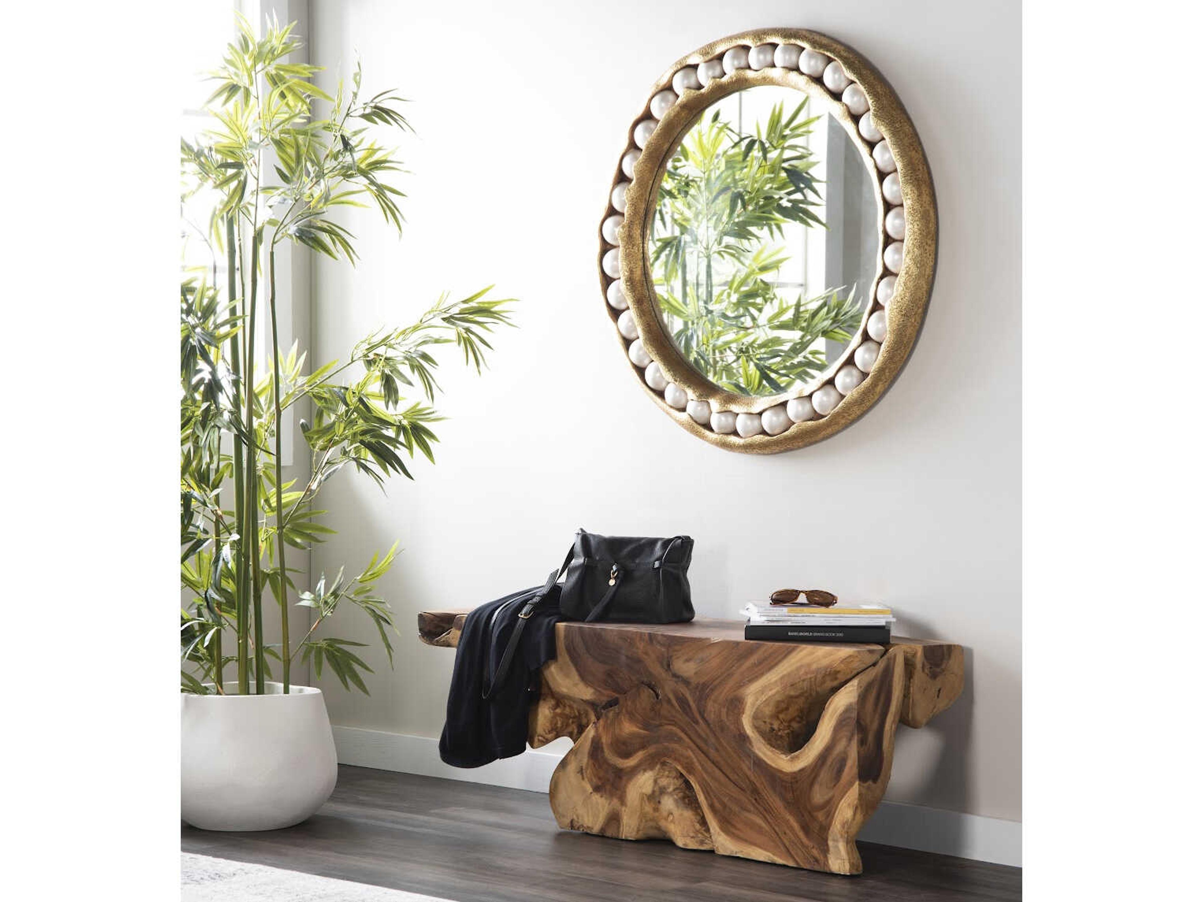 Phillips Collection Gold Leaf Round Wall Mirror