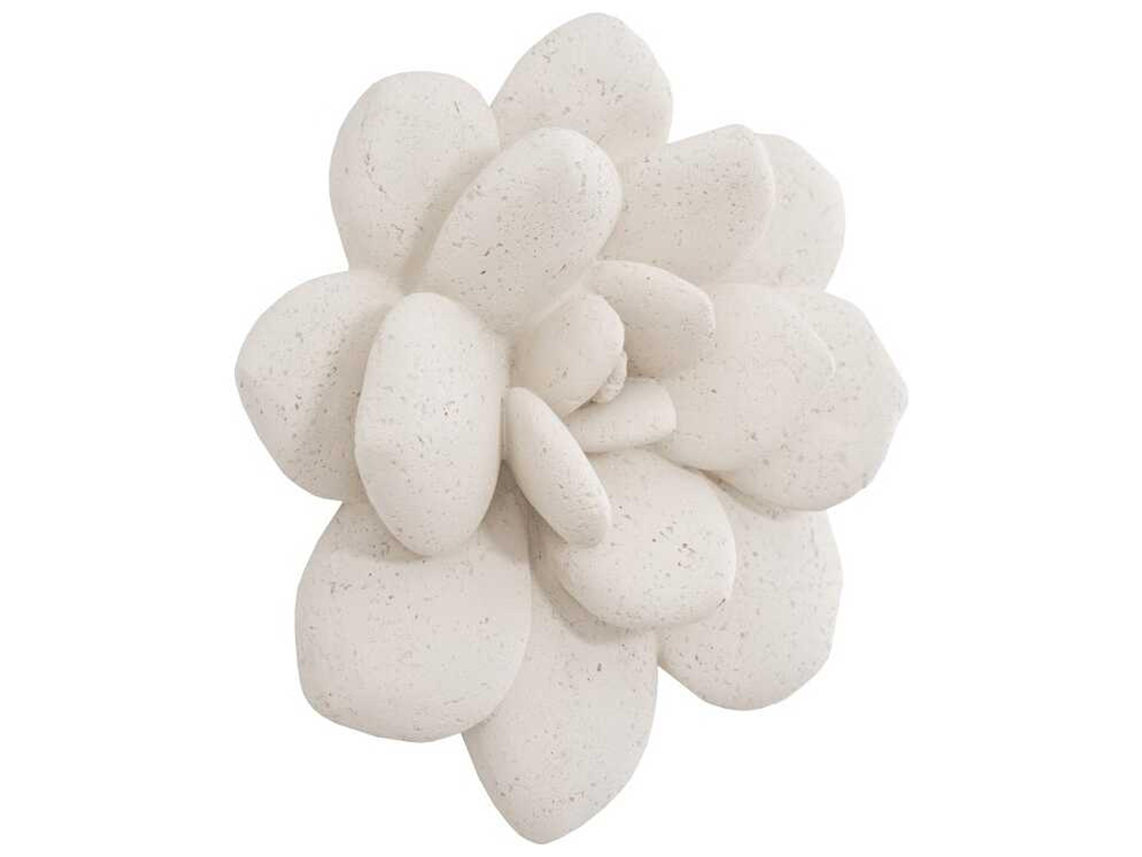 Phillips Collection Laui Succulent White Stone 3D Wall Art