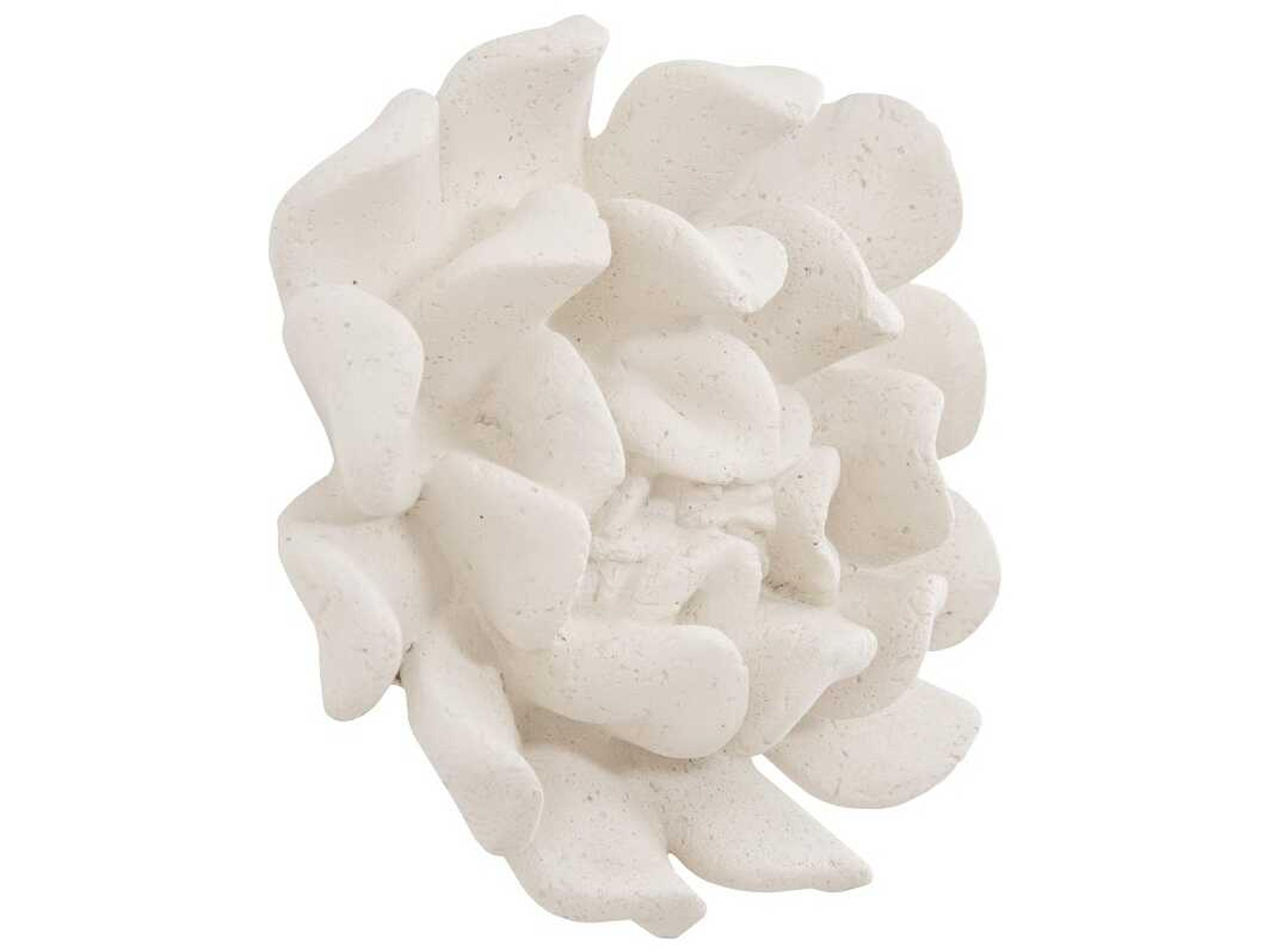 Phillips Collection Topsy Turvy Succulent White Stone 3D Wall Art