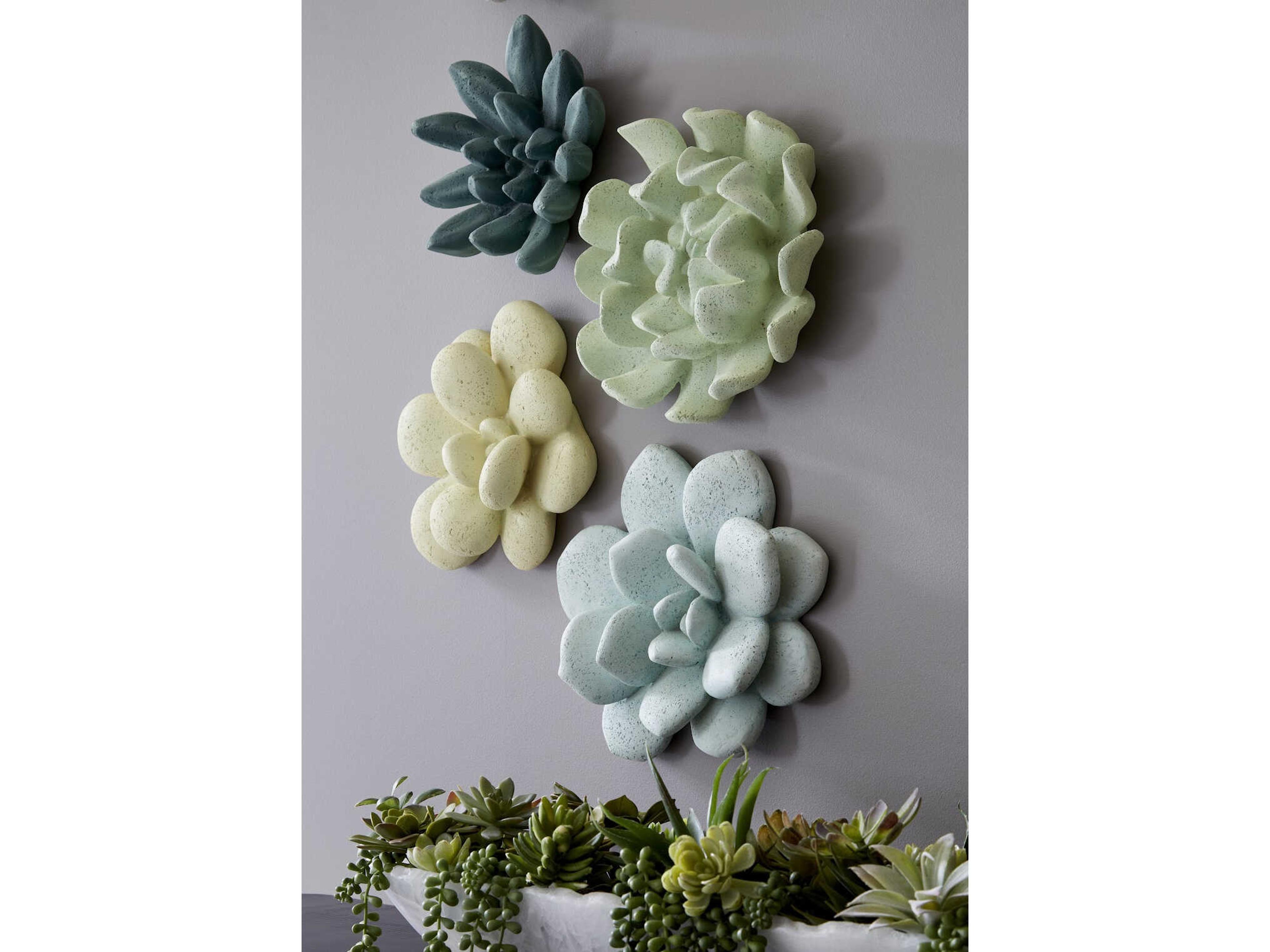 Phillips Collection Topsy Turvy Succulent Jade 3D Wall Art