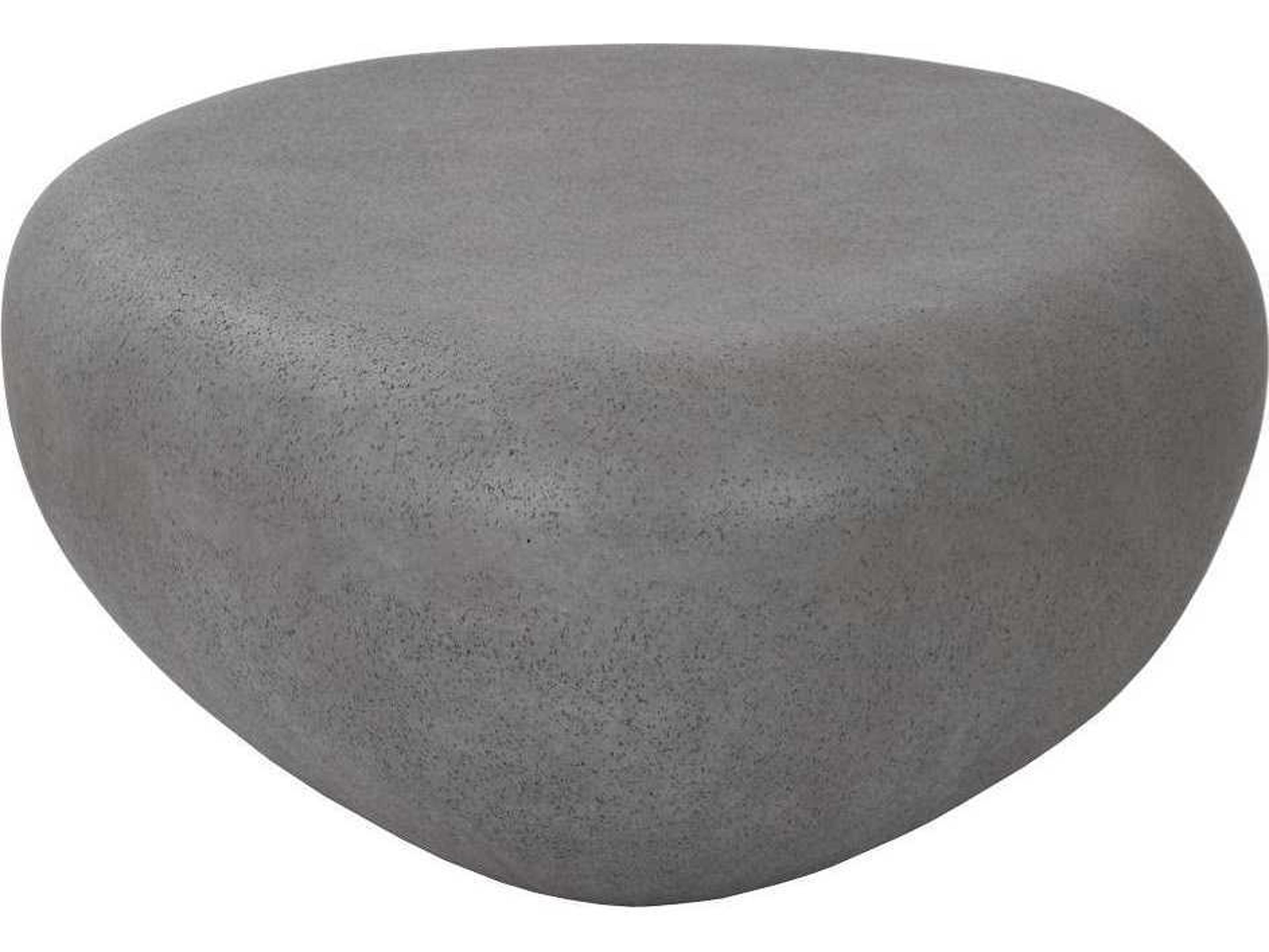 Phillips Collection Oval Resin Charcoal Stone Coffee Table