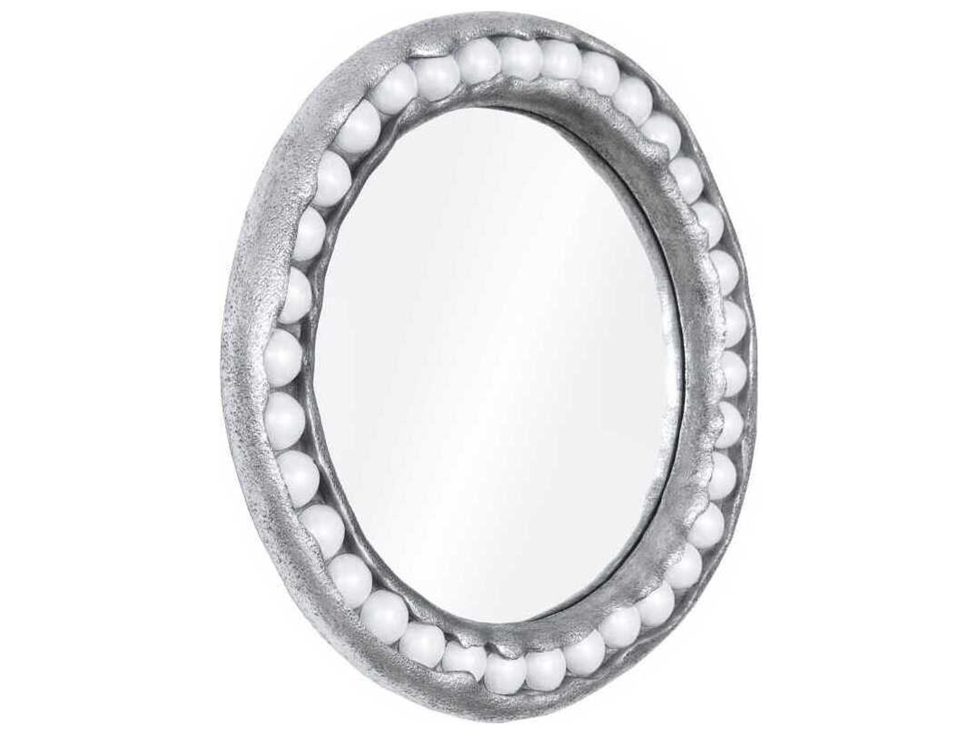 Phillips Collection Silver Leaf Round Wall Mirror