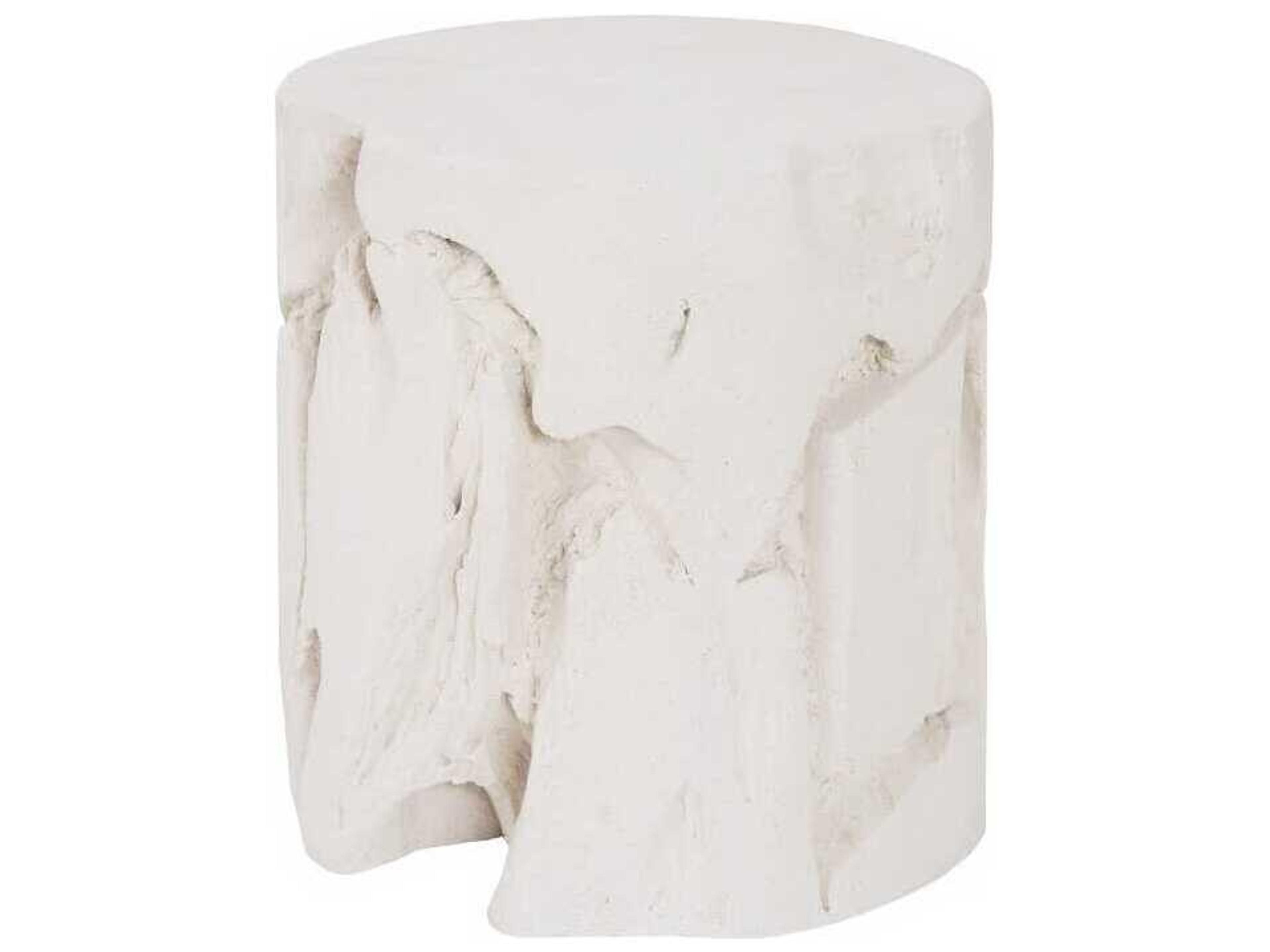 Slice Round Stool Cast Naturals Stone Finish