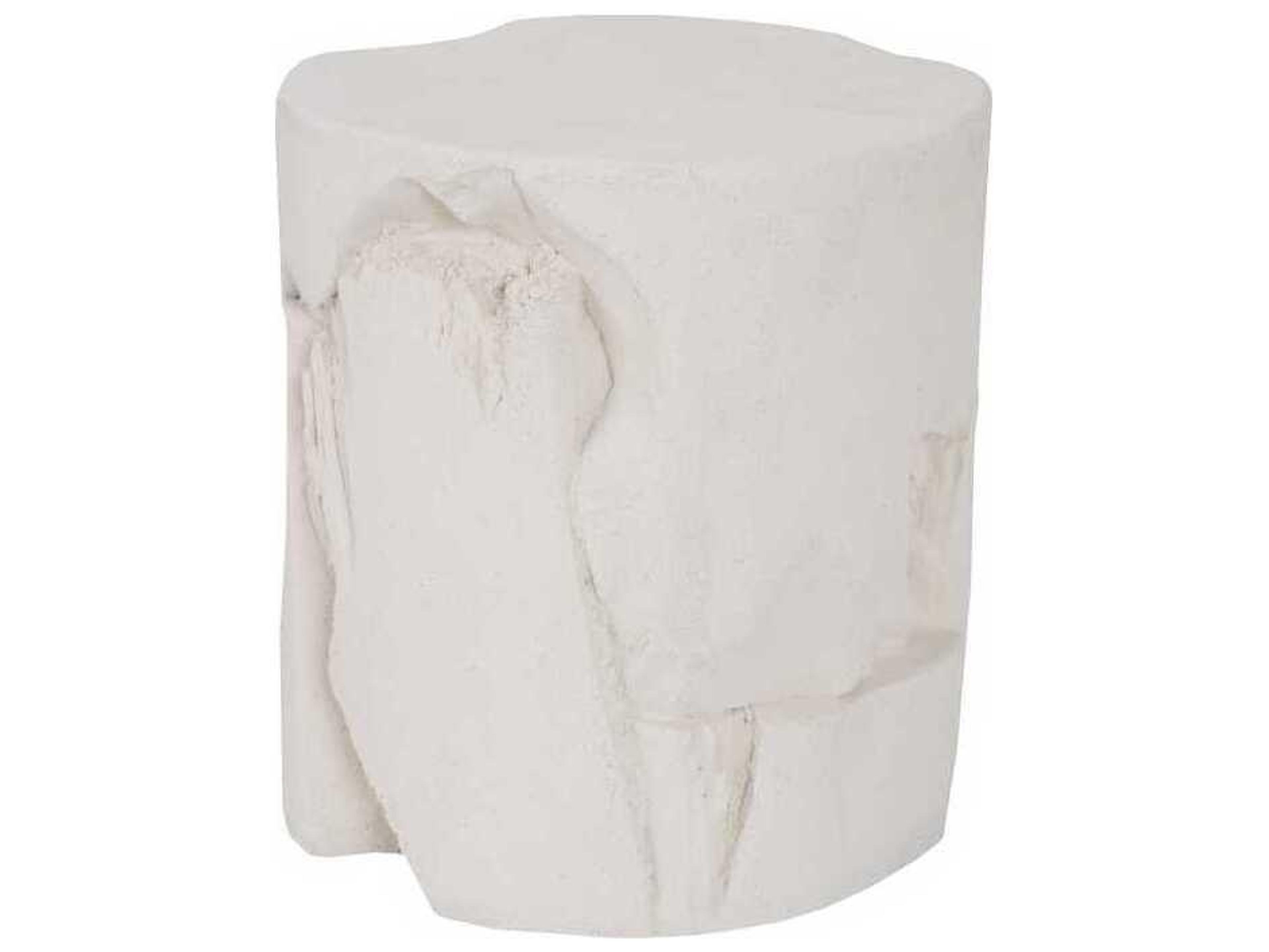 Phillips Collection White Stone Accent Stool