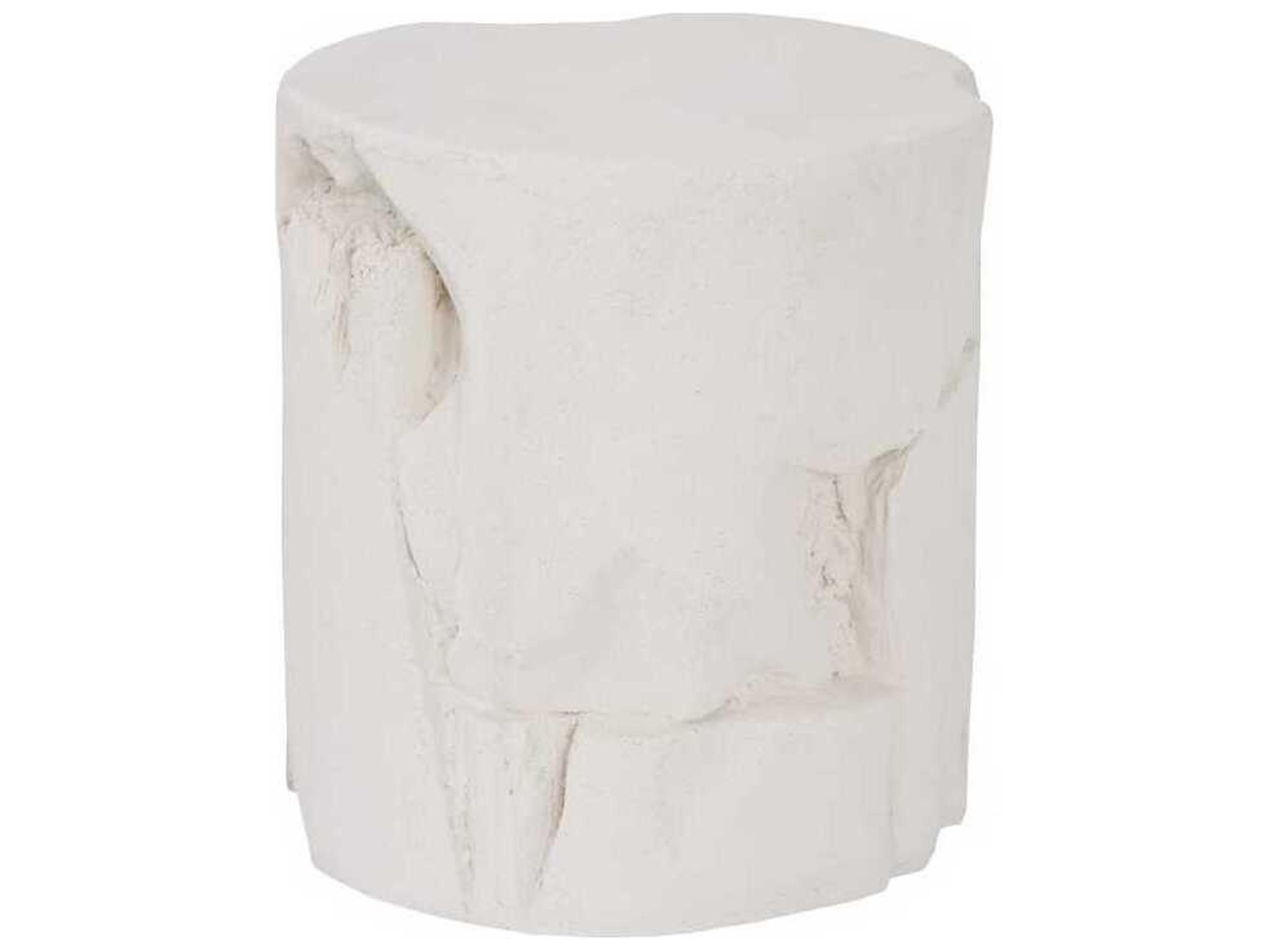 Phillips Collection White Stone Accent Stool
