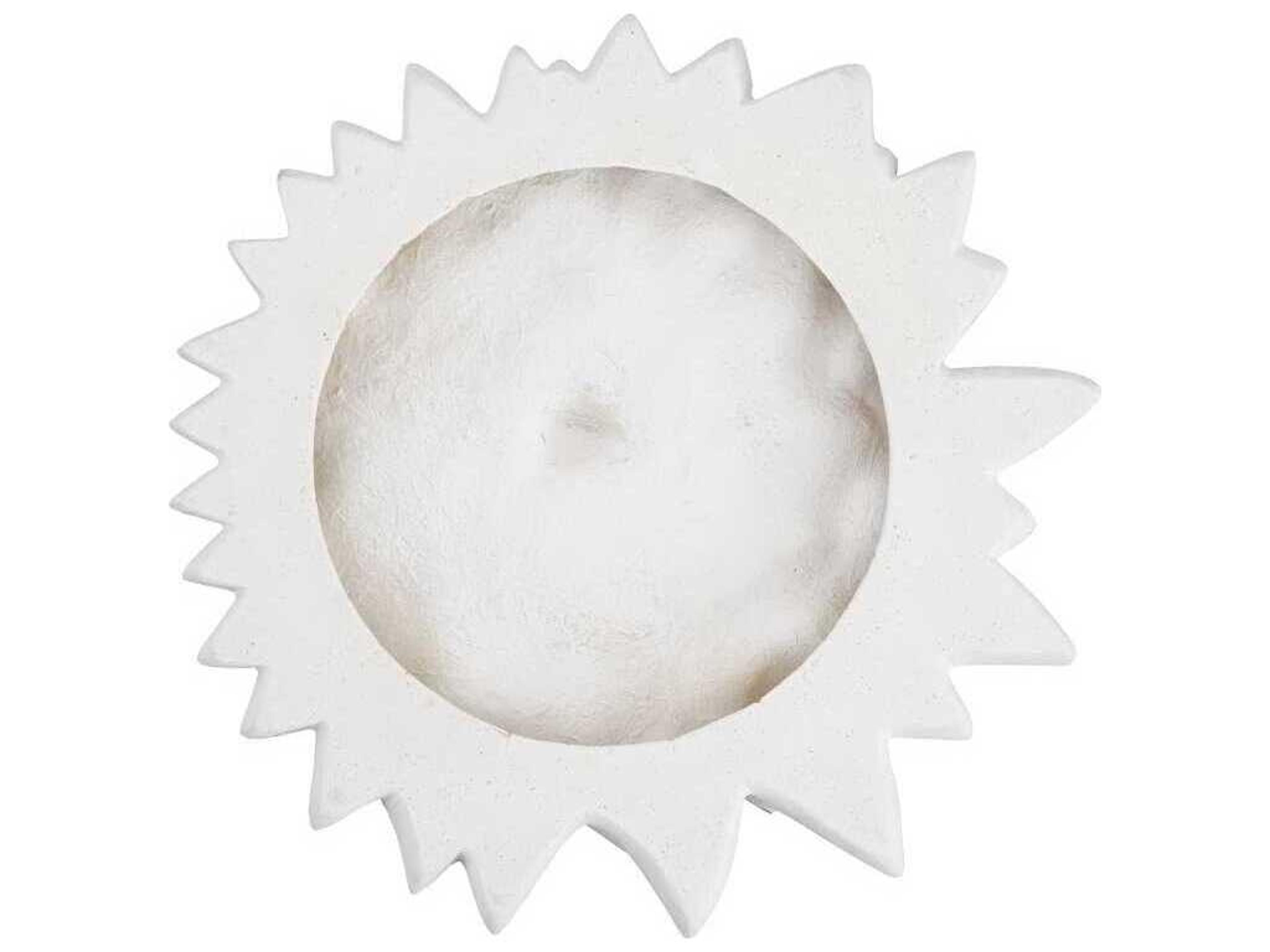 Phillips Collection Dahlia Flower White Stone 3D Wall Art